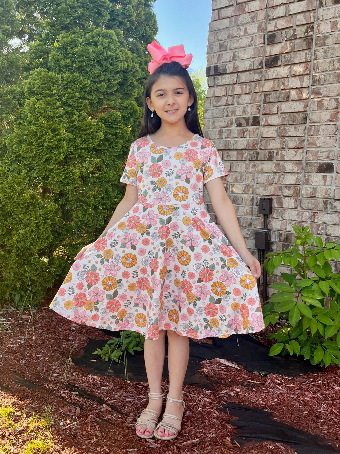 Marigold Memories Swing Dress - Marie Nicole Clothing