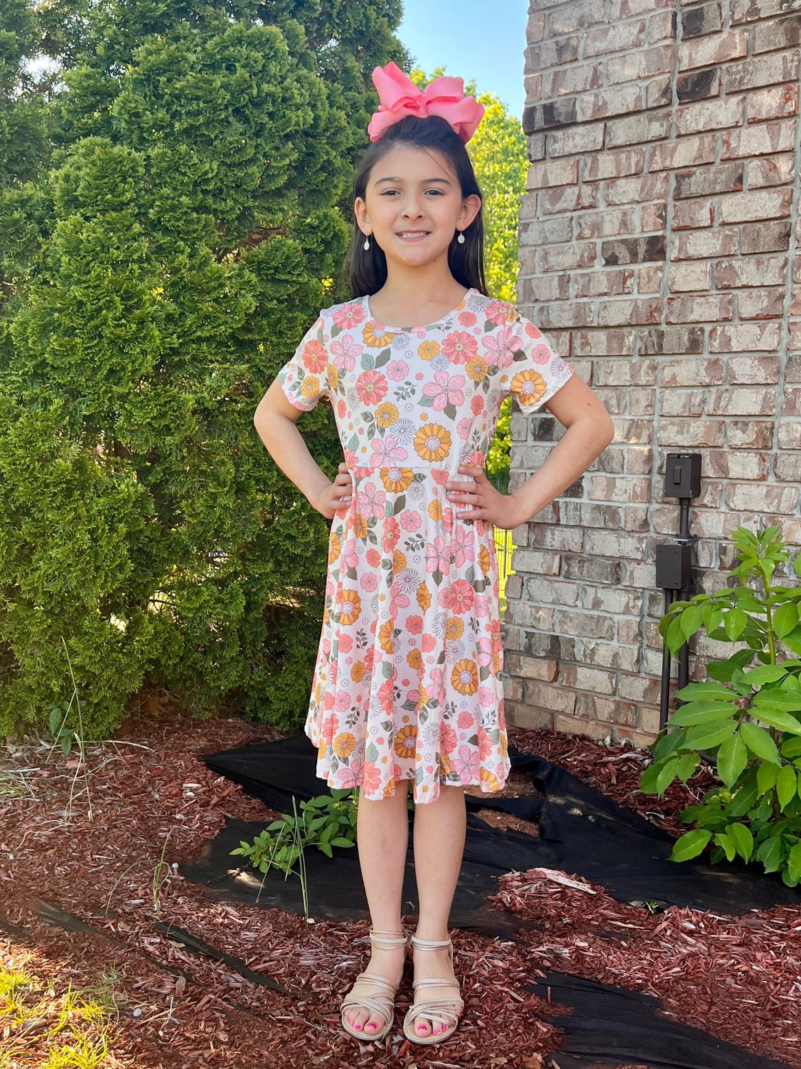 Marigold Memories Swing Dress - Marie Nicole Clothing
