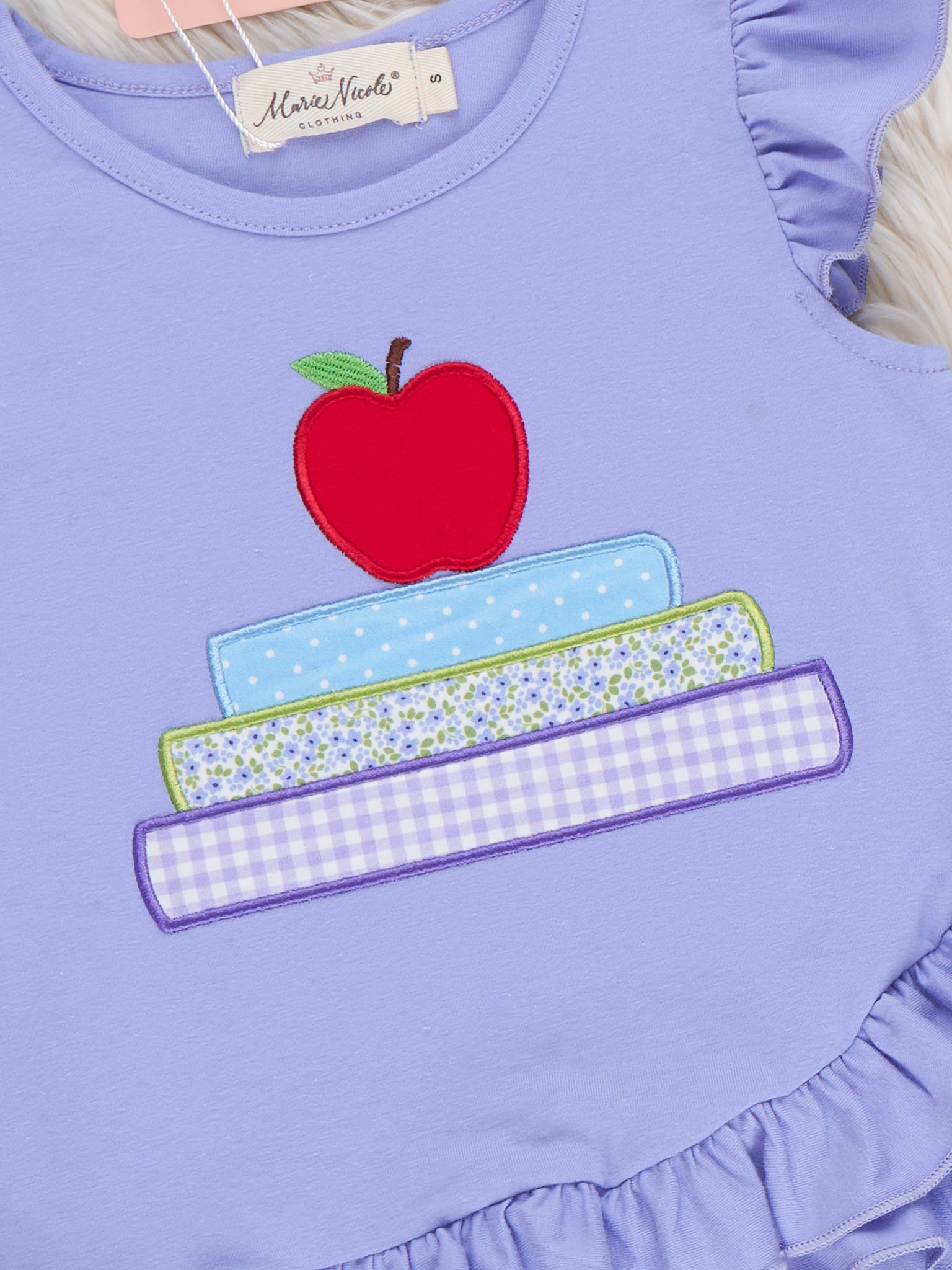 Apple Blossom Embroidered Ruffle Outfit - Marie Nicole Clothing