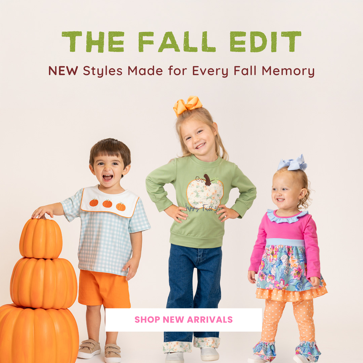 New fall outfits with 3 kids