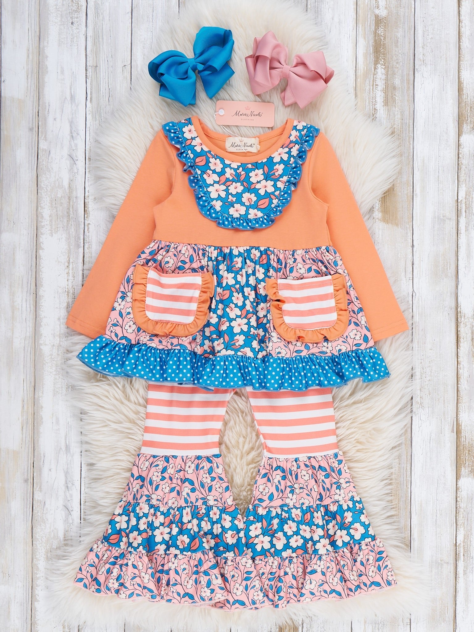 Harvest Patch Pocket Flara Bells Outfit - Marie Nicole Clothing