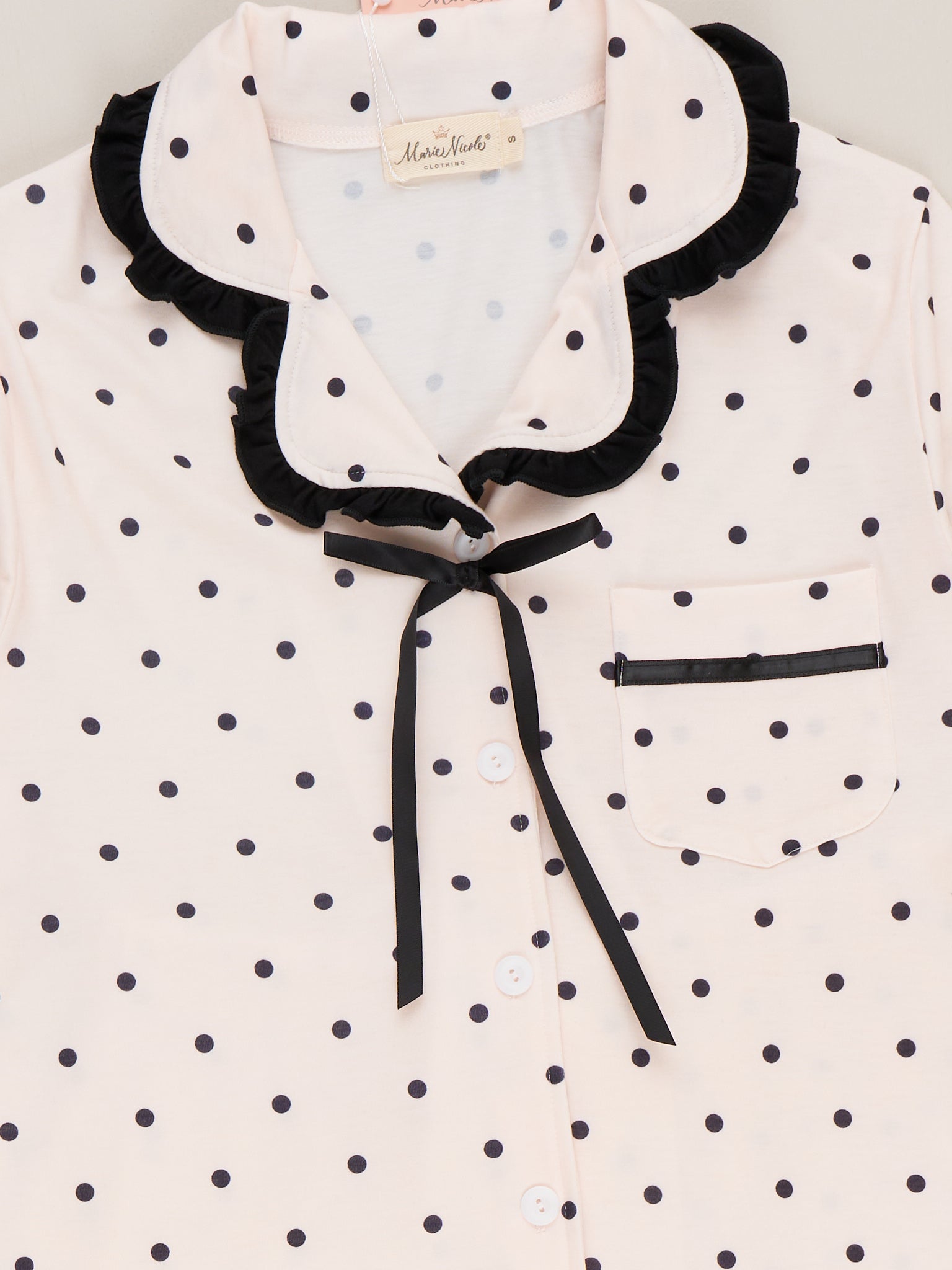Mom & Me Polka Dot Ruffle Pajama - Marie Nicole Clothing