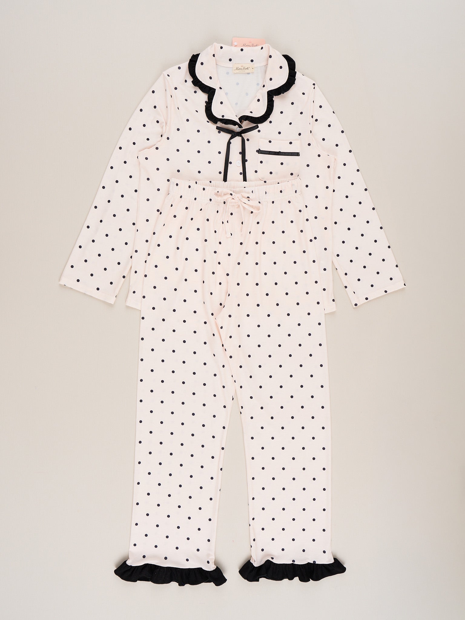Mom & Me Polka Dot Ruffle Pajama - Marie Nicole Clothing