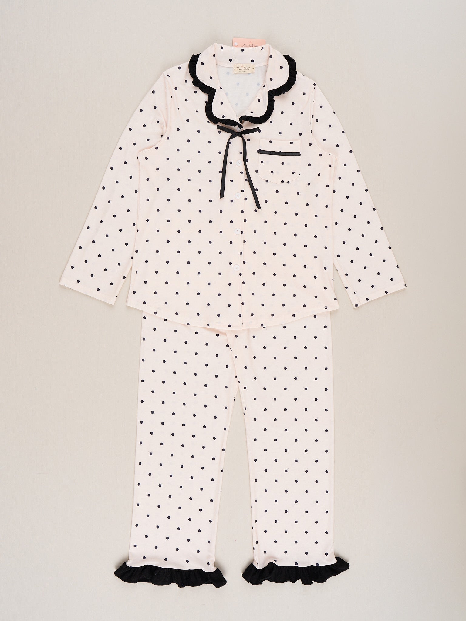 Mom & Me Polka Dot Ruffle Pajama - Marie Nicole Clothing