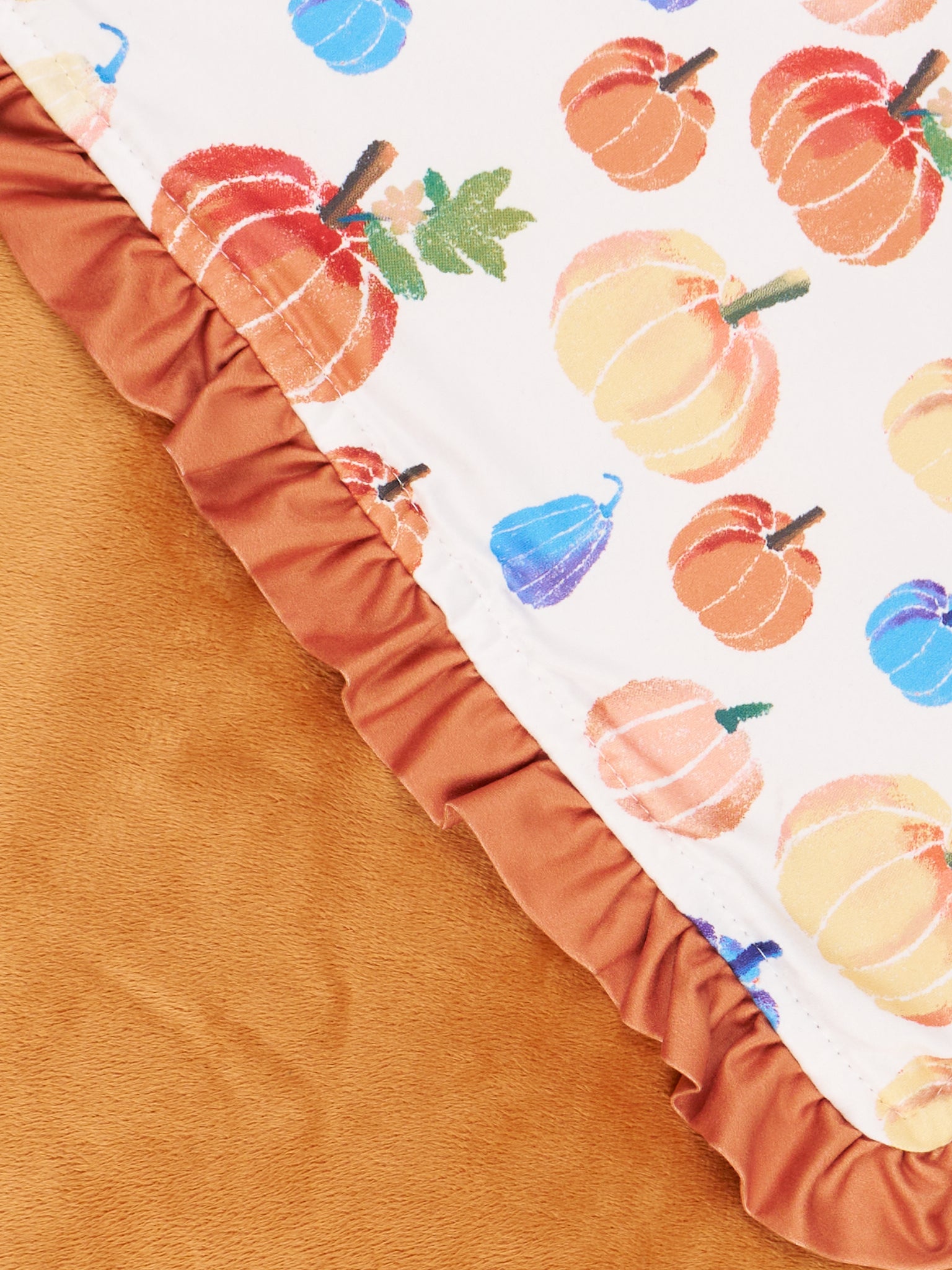 Party Pumpkins Ruffle Blanket - Marie Nicole Clothing