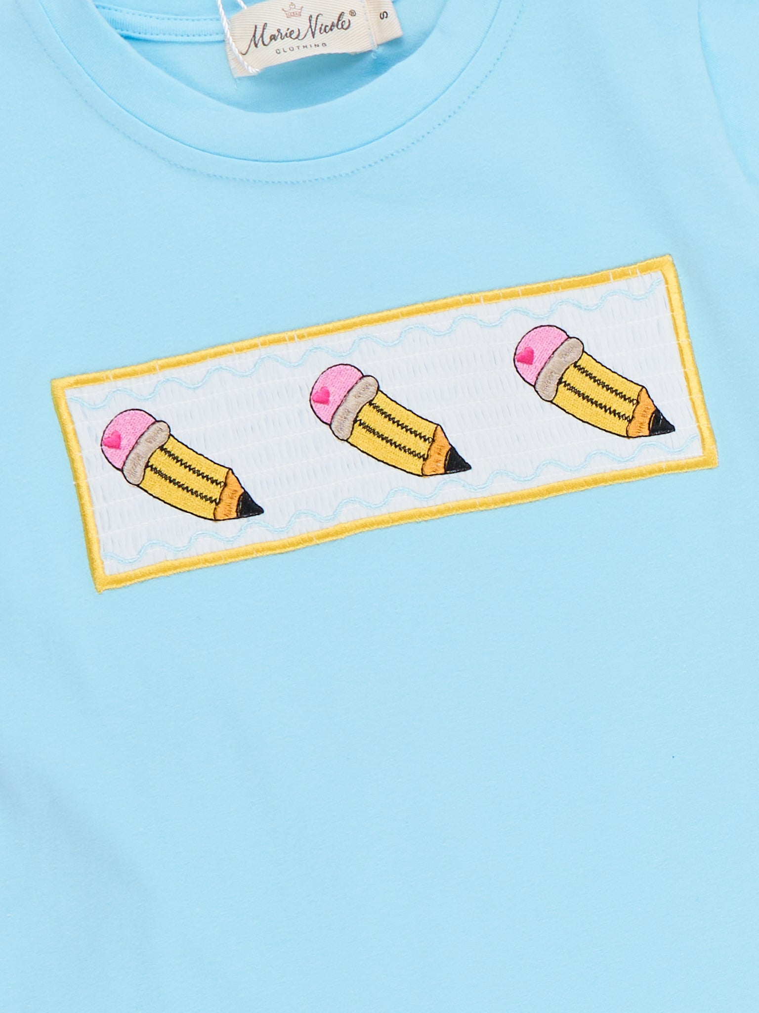 Pastel Pencils Smocked Plaid Outfit - Marie Nicole Clothing