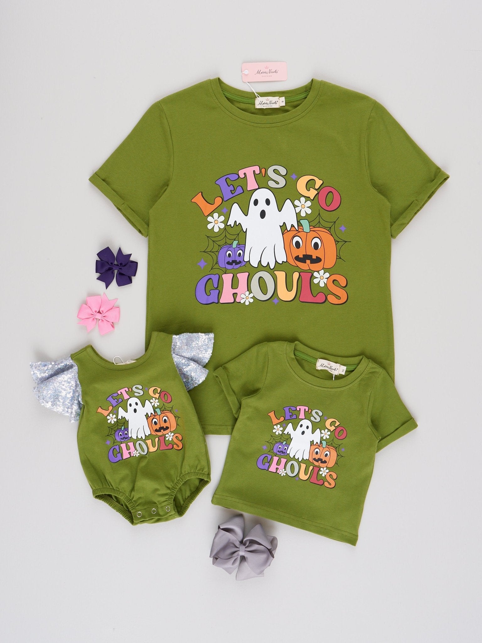 Mom & Me Ghoulish Green Top & Romper - Marie Nicole Clothing