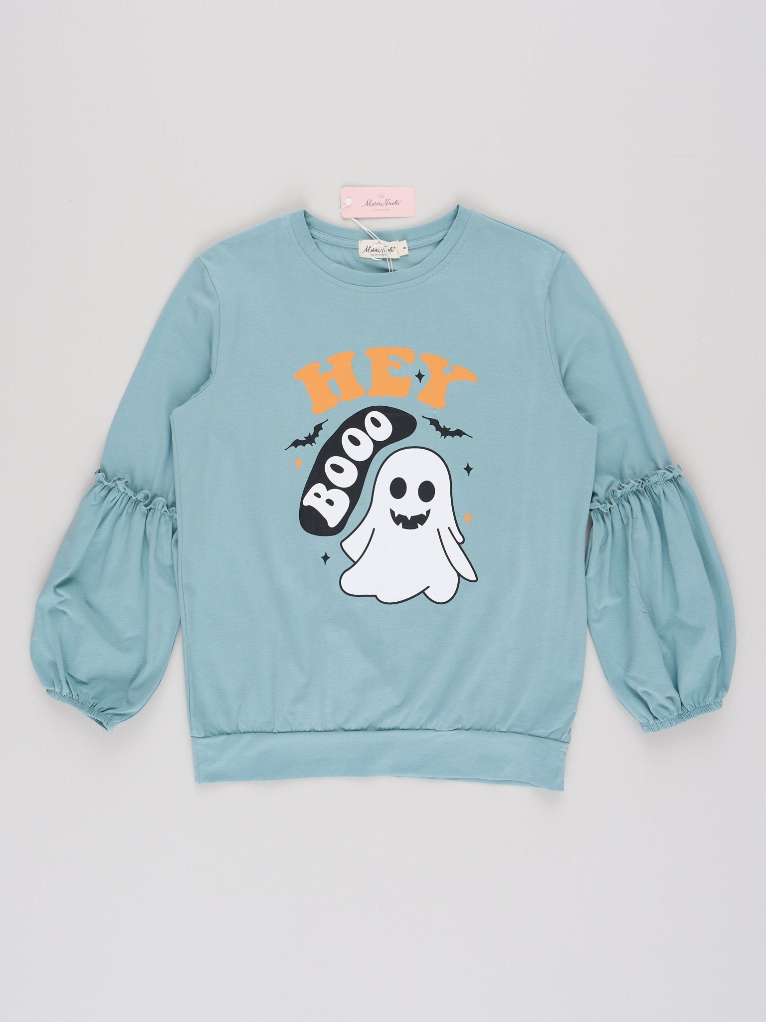 Mom & Me Mint "Hey Boo" Shirt - Marie Nicole Clothing