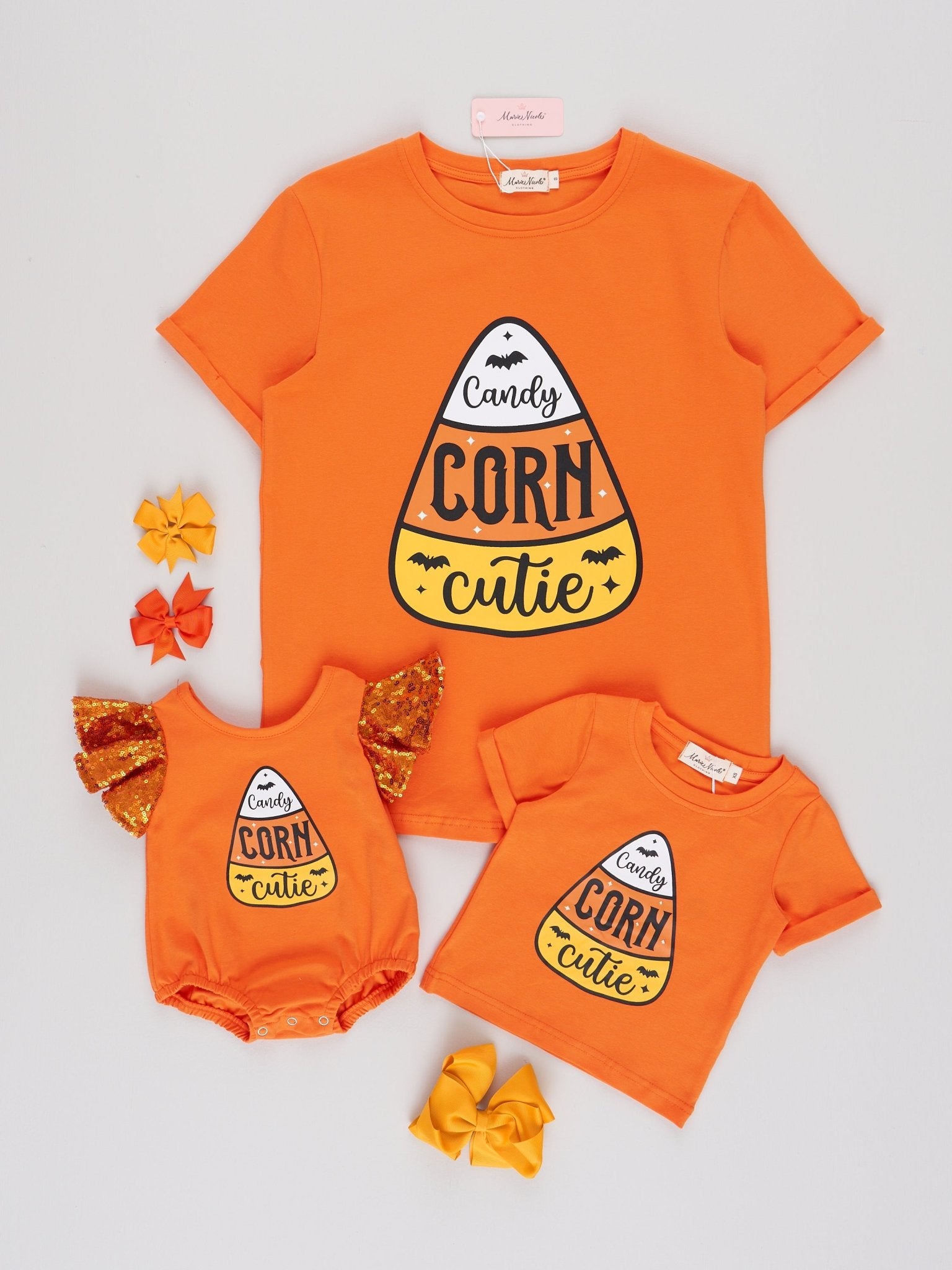 Mom & Me "Candy Corn Cutie" Top & Romper - Marie Nicole Clothing