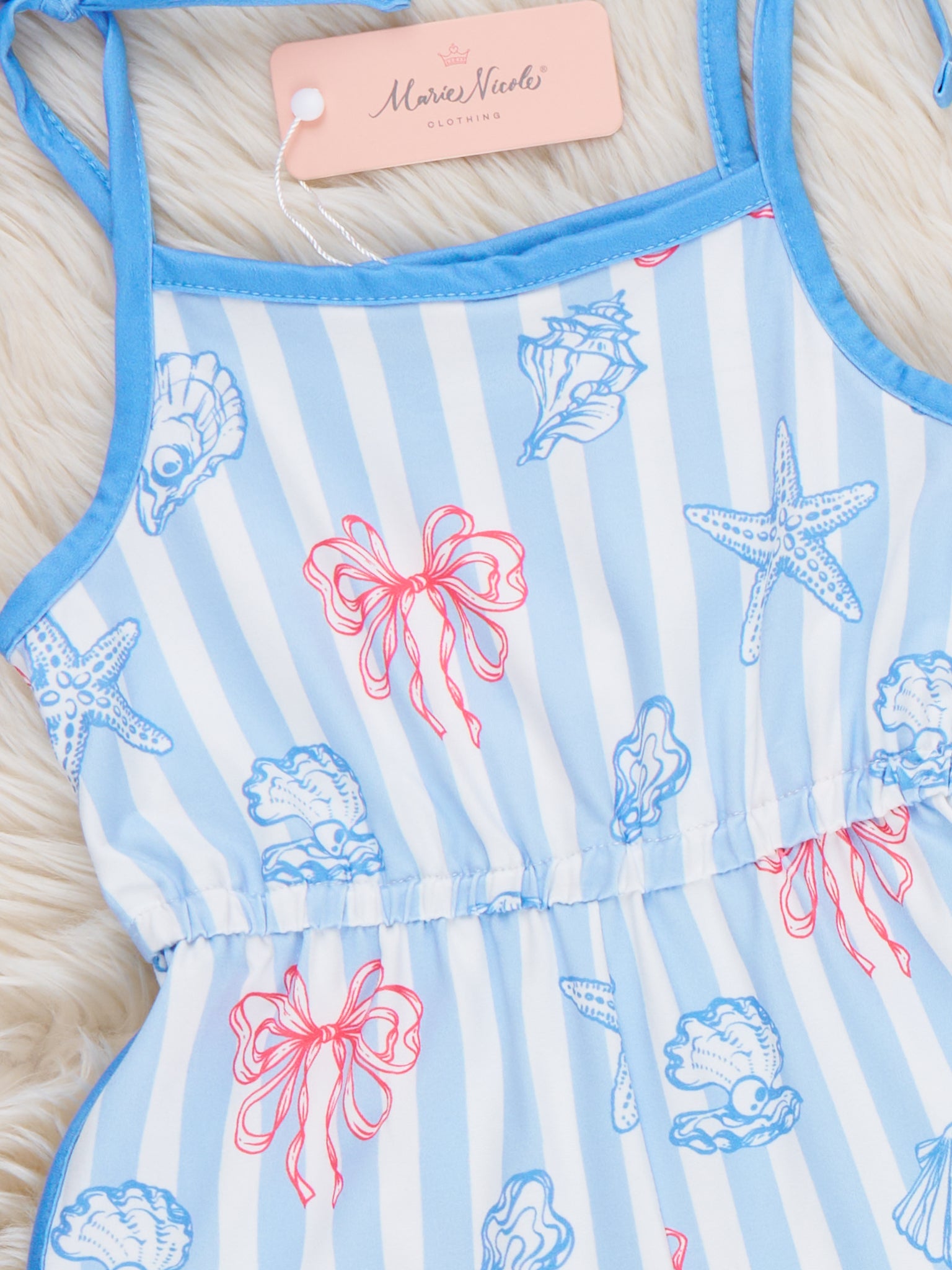 Seashell Ribbon Daydream Jumpsuit - Marie Nicole Clothing