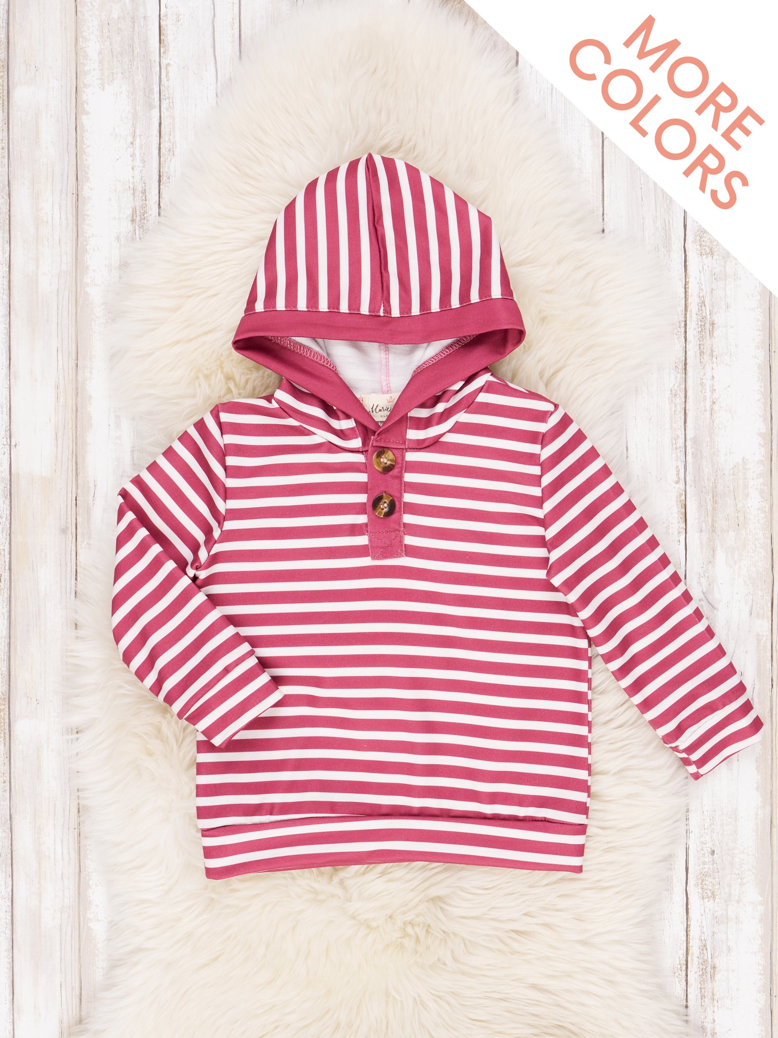 Fall Stripe Jersey Hoodie - Marie Nicole Clothing