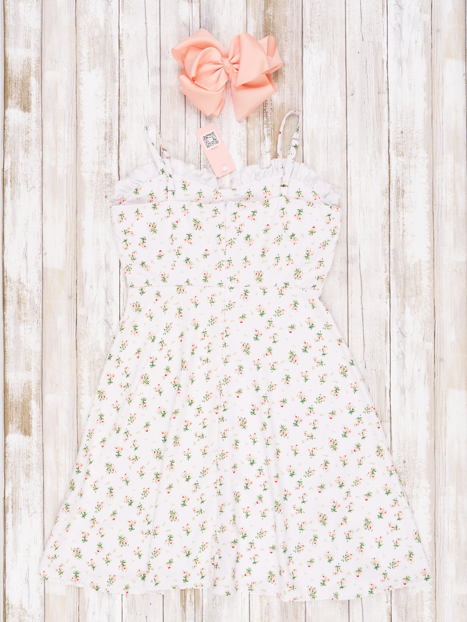 Pre - Teen Floral Cream Elegant Pleat Dress & Cardigan - Marie Nicole Clothing