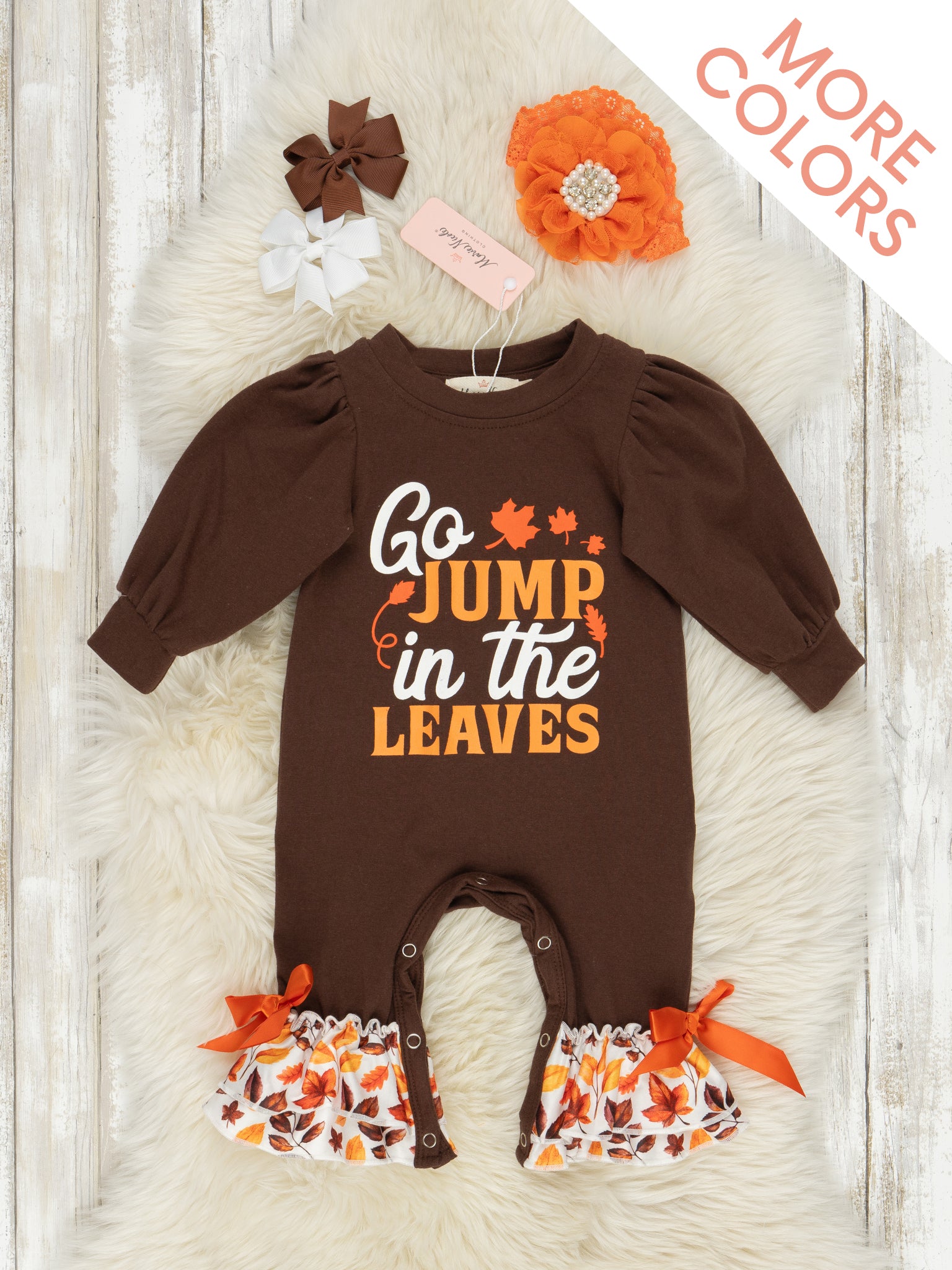 Autumn Love Ruffle Rompers - Marie Nicole Clothing