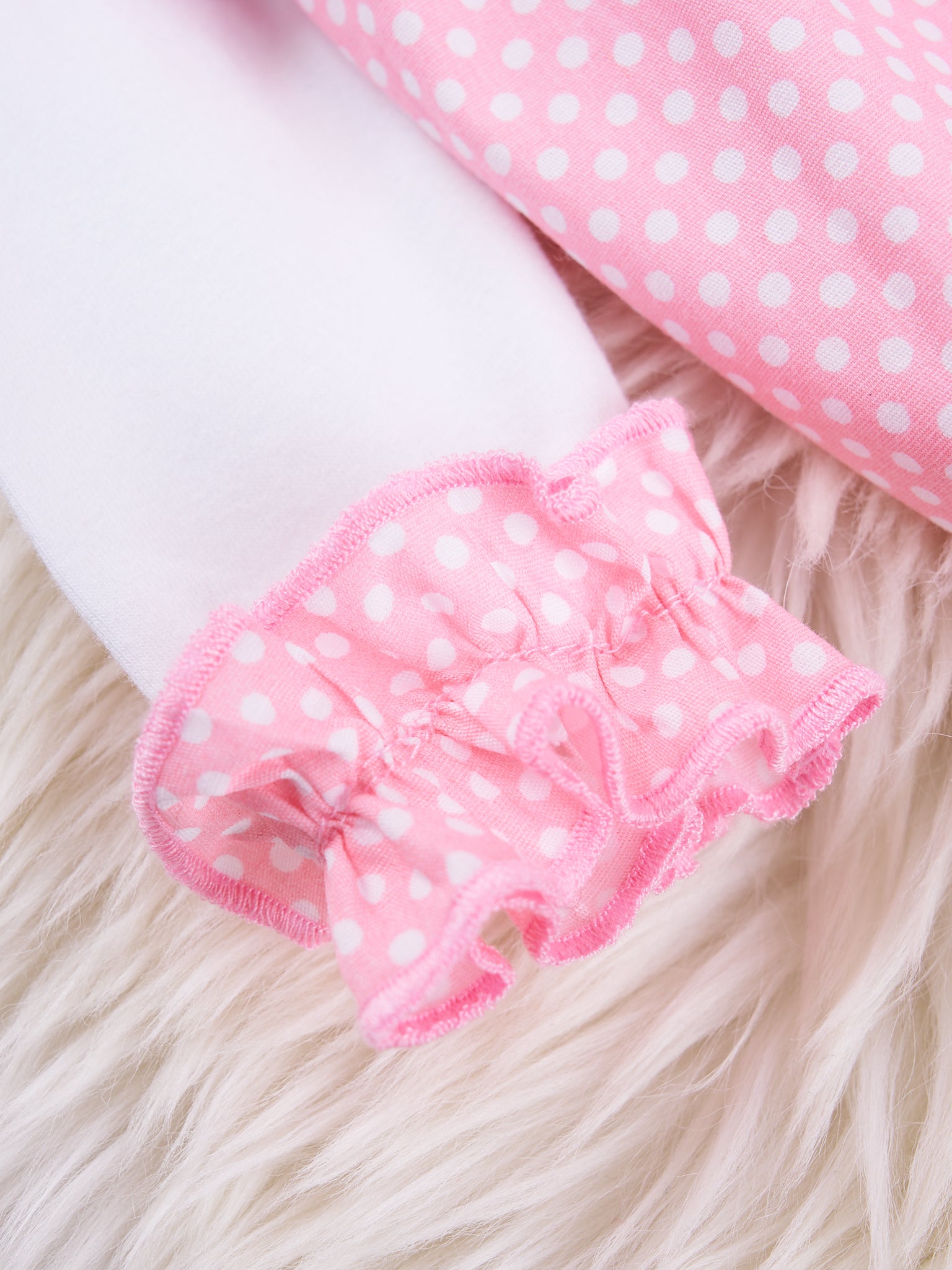 Pink & White Polka Dot Bow Back Bubble Romper - Marie Nicole Clothing