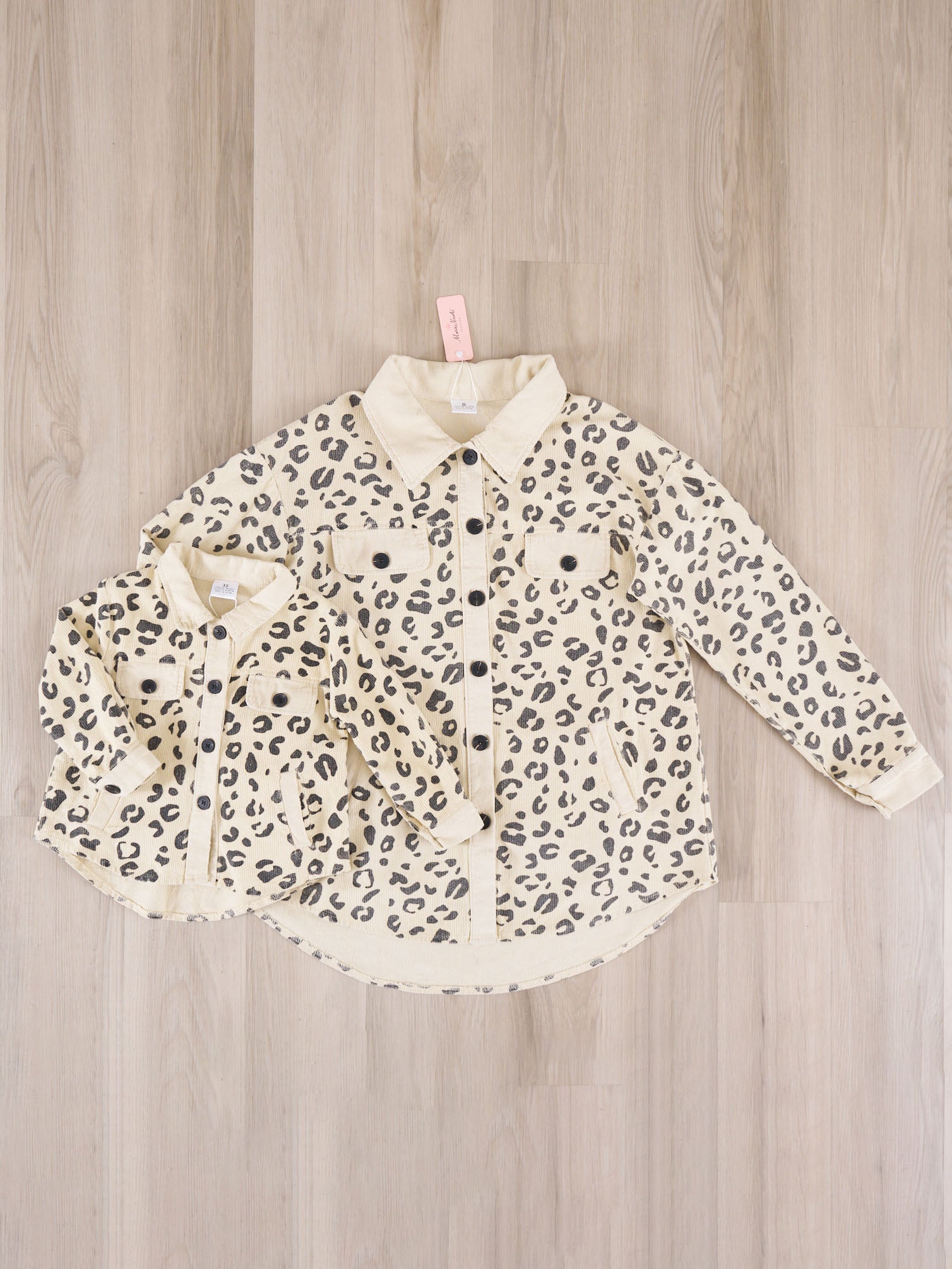 Mom & Me Light Tan Leopard Print Shacket - Marie Nicole Clothing