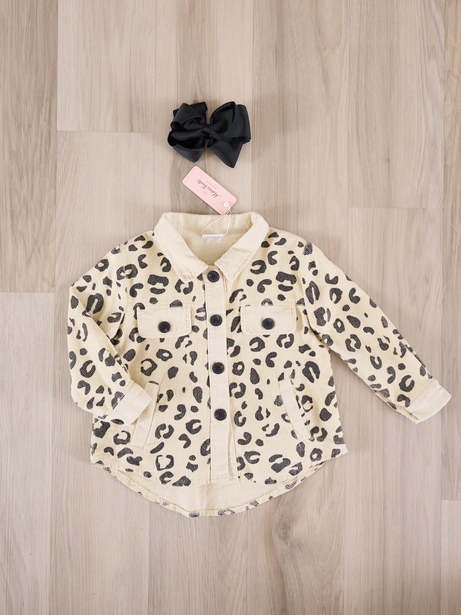 Mom & Me Light Tan Leopard Print Shacket - Marie Nicole Clothing