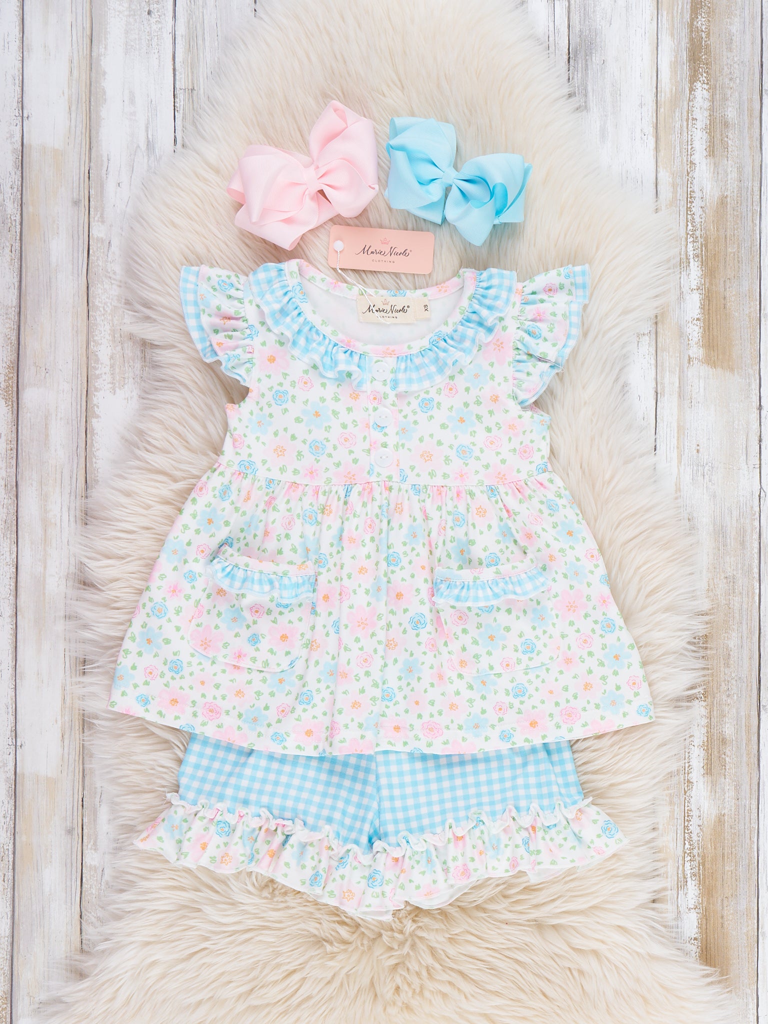 Spring Bloom Ruffle Outfit - Marie Nicole Clothing