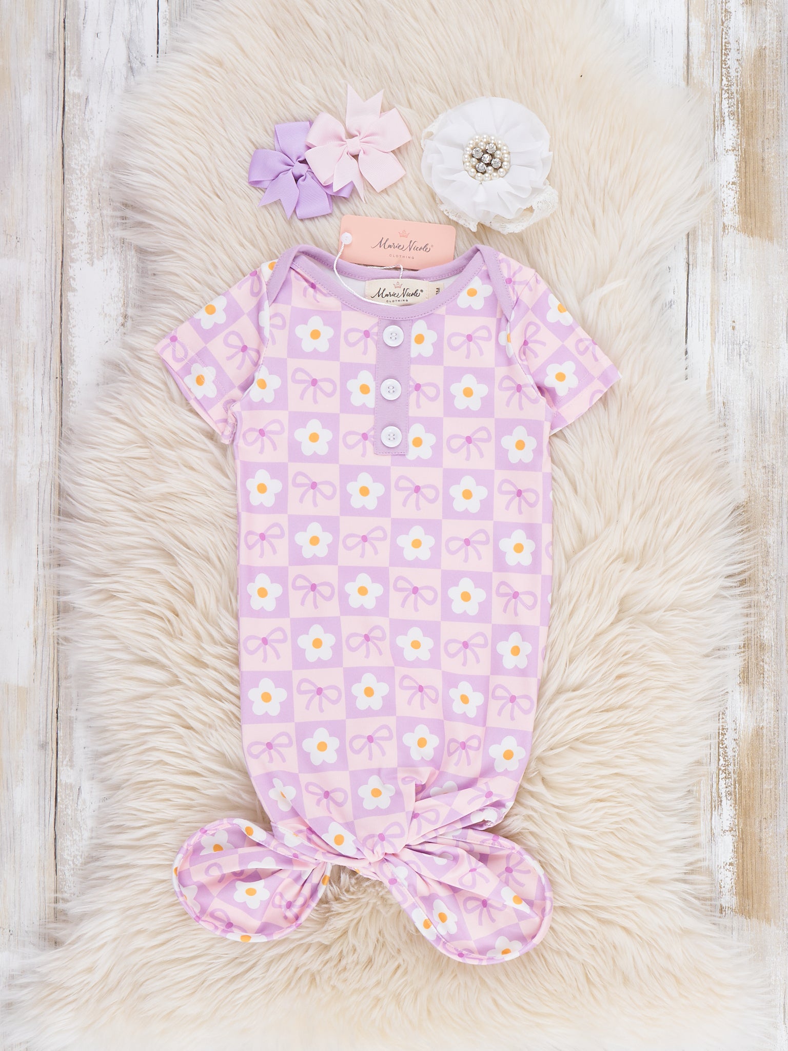 Sweet Bow Blossom Gown - Marie Nicole Clothing