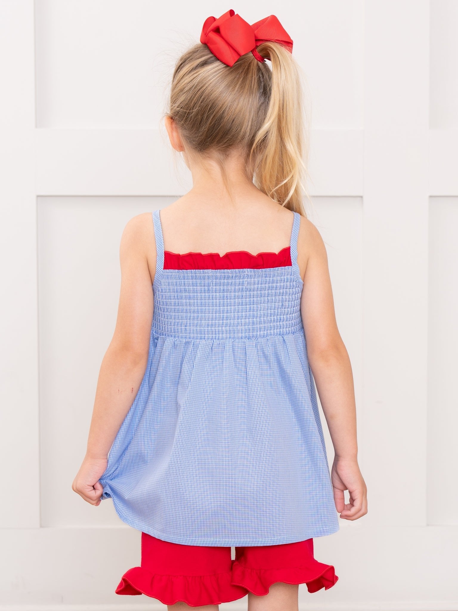 Tiny Baseball Smocked Ruffle Outfit - Marie Nicole Clothing
