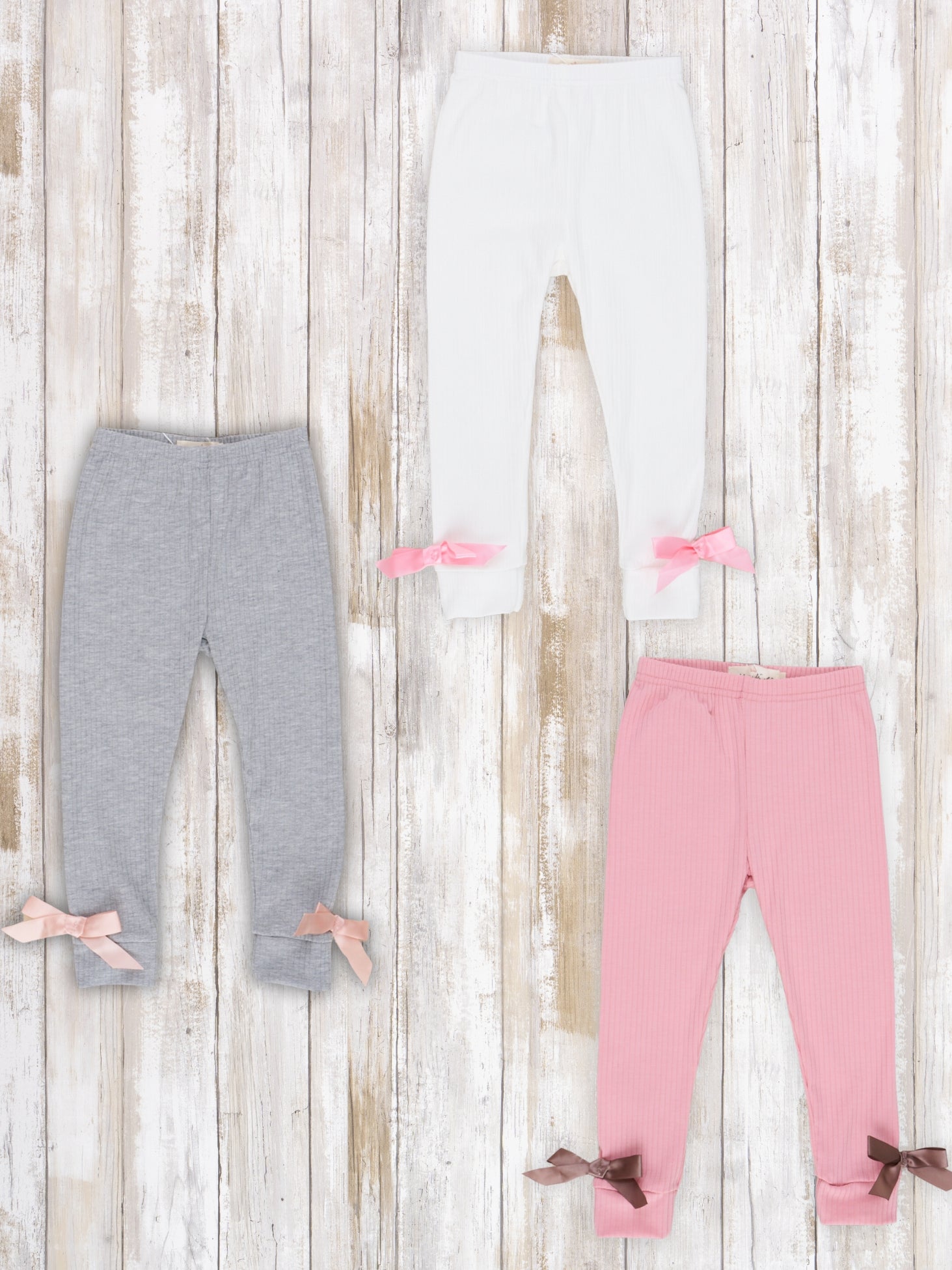 Soft Cotton Ankle Bow Leggings - Marie Nicole Clothing