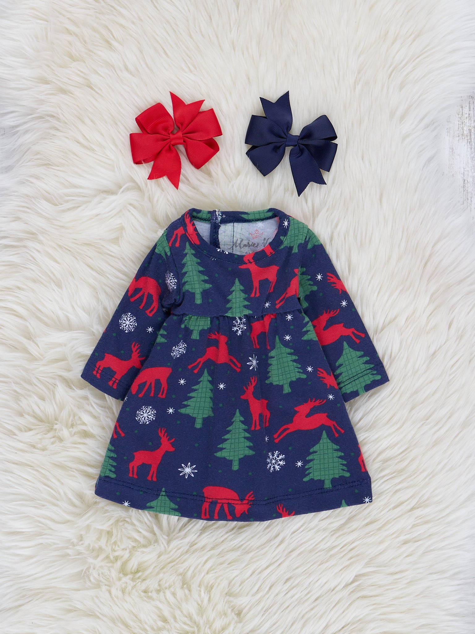 Navy Holiday Forest Baby Doll Night Gown - Marie Nicole Clothing