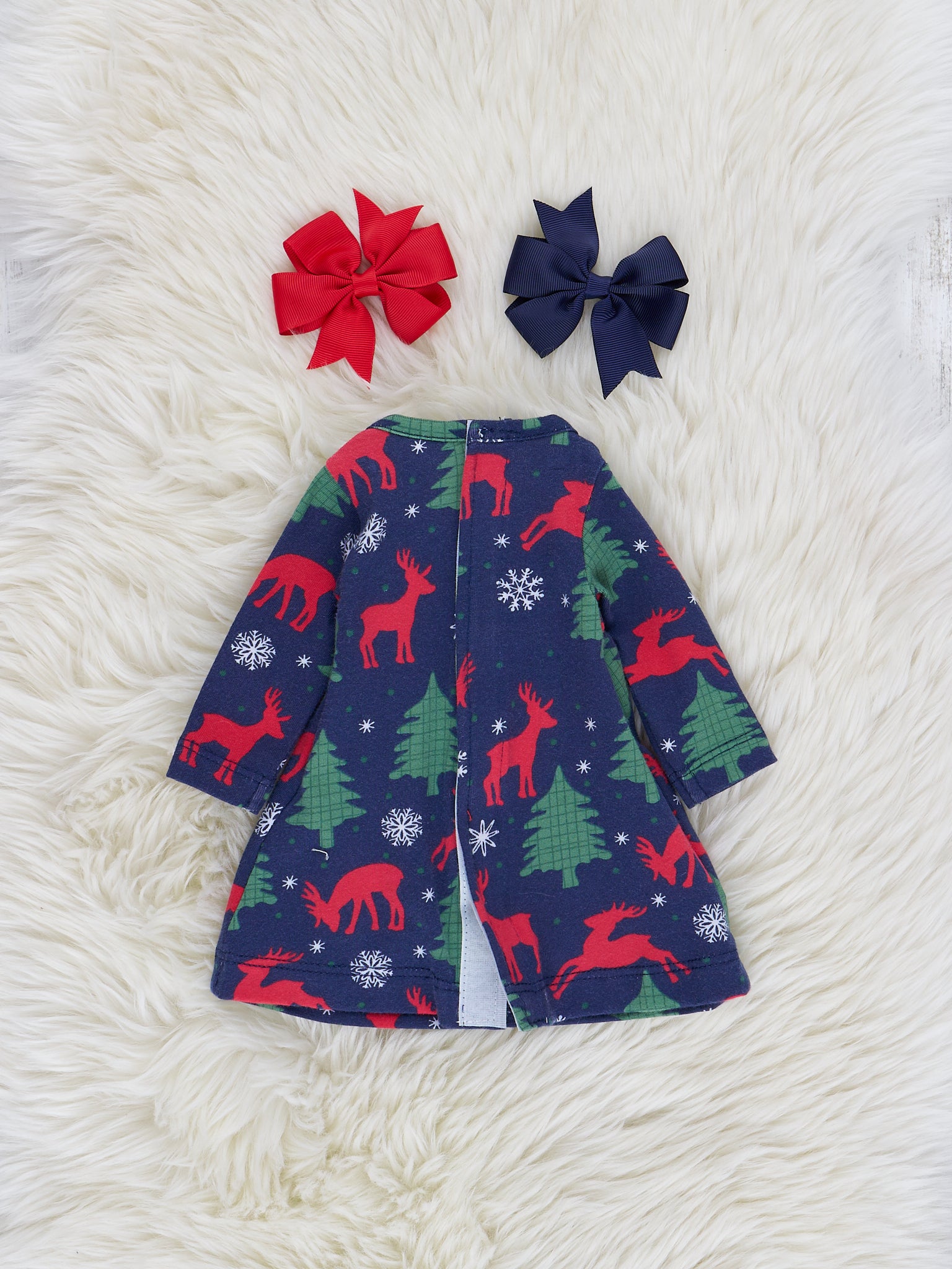 Navy Holiday Forest Baby Doll Night Gown - Marie Nicole Clothing