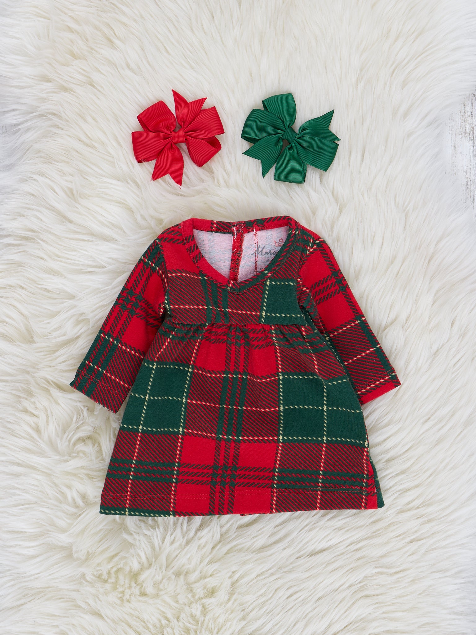 Red & Green Plaid Baby Doll Night Gown - Marie Nicole Clothing