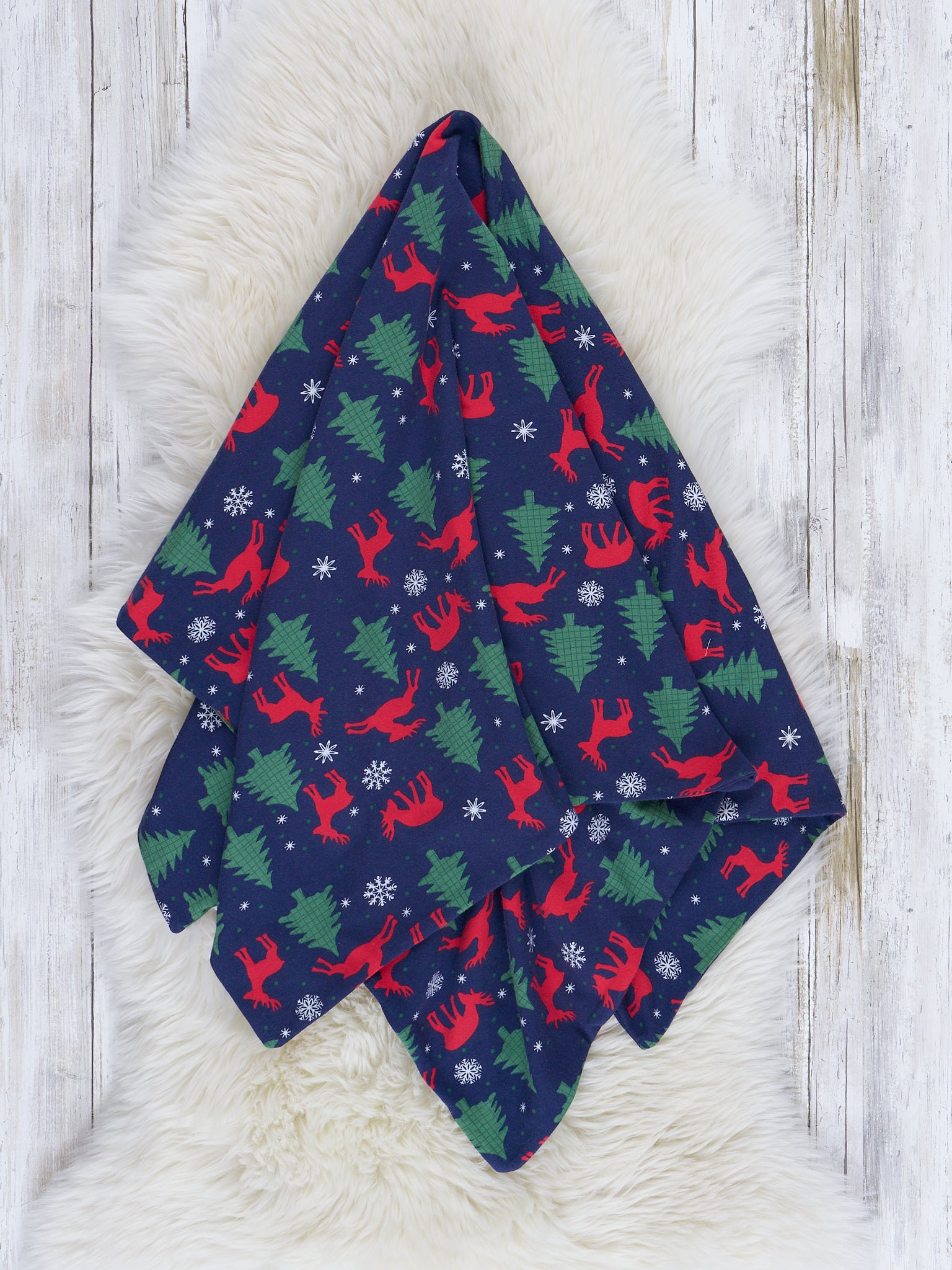 Navy Holiday Forest Blanket - Marie Nicole Clothing