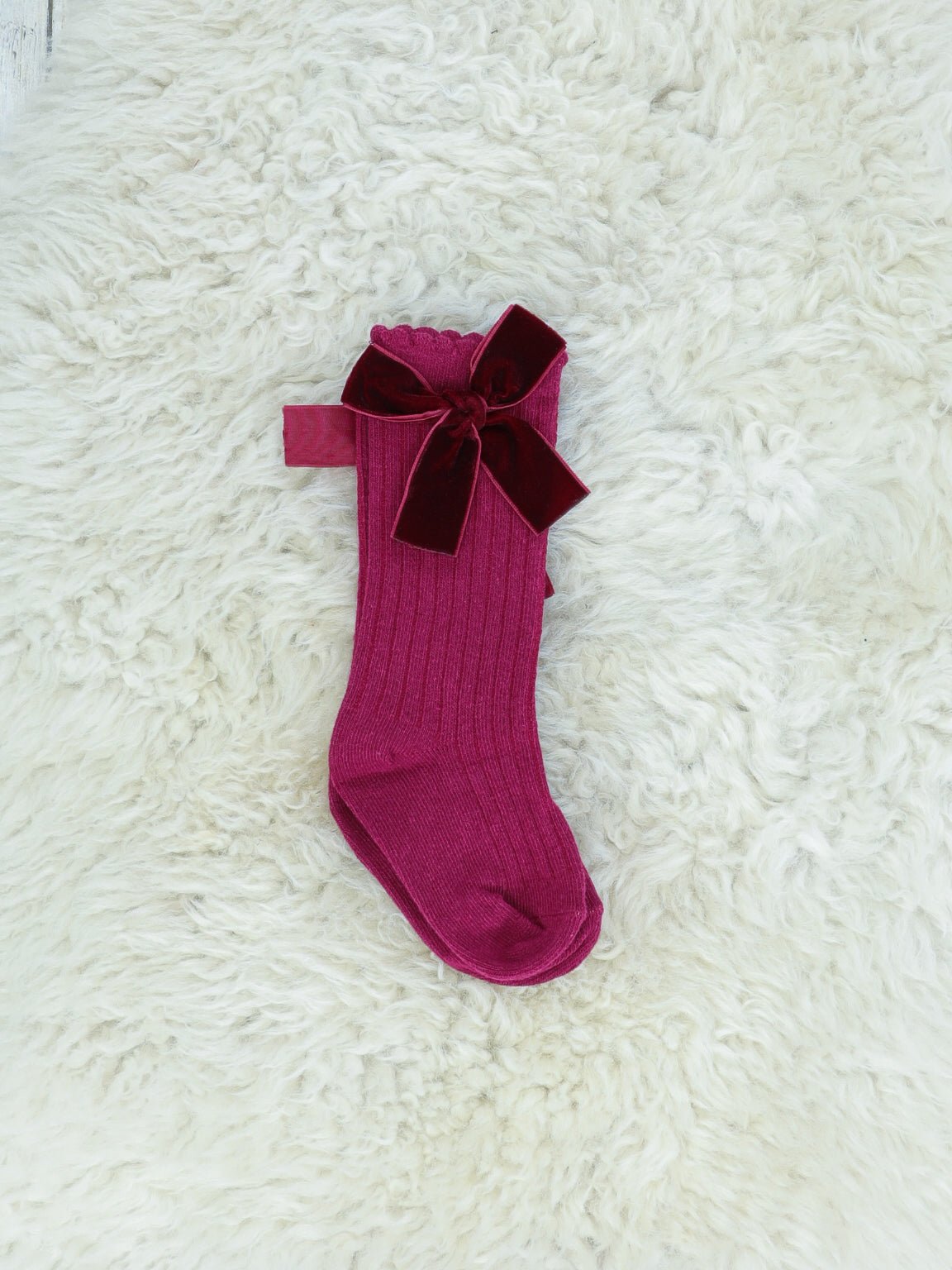 Velvet Bow Socks - 6 Colors Available - Marie Nicole Clothing
