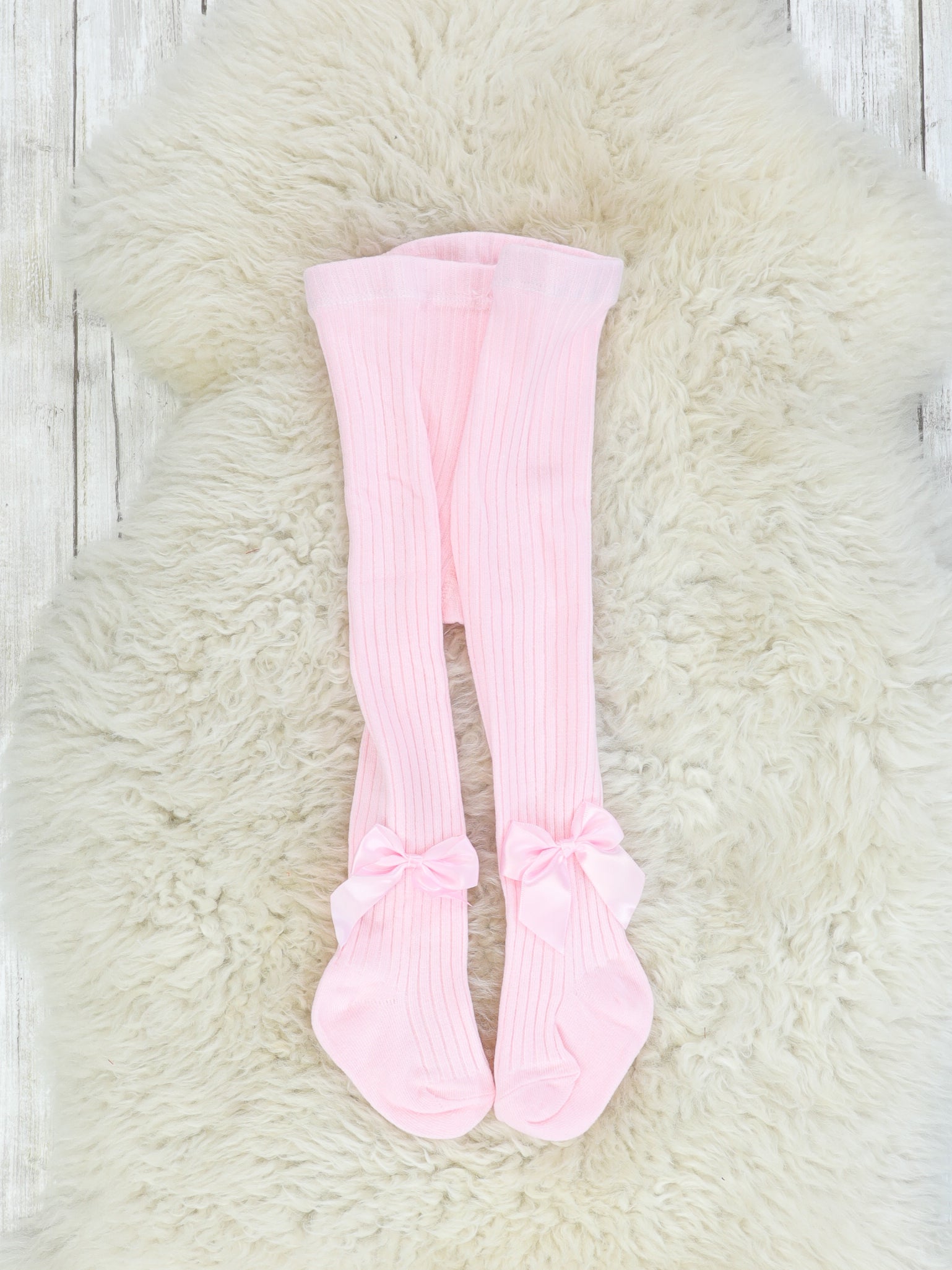 Ribbon Bow Cotton Knitted Tights - 6 Colors Available - Marie Nicole Clothing