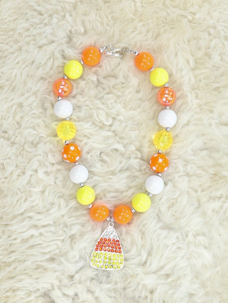 Candy Corn Bubblegum Necklace - Marie Nicole Clothing