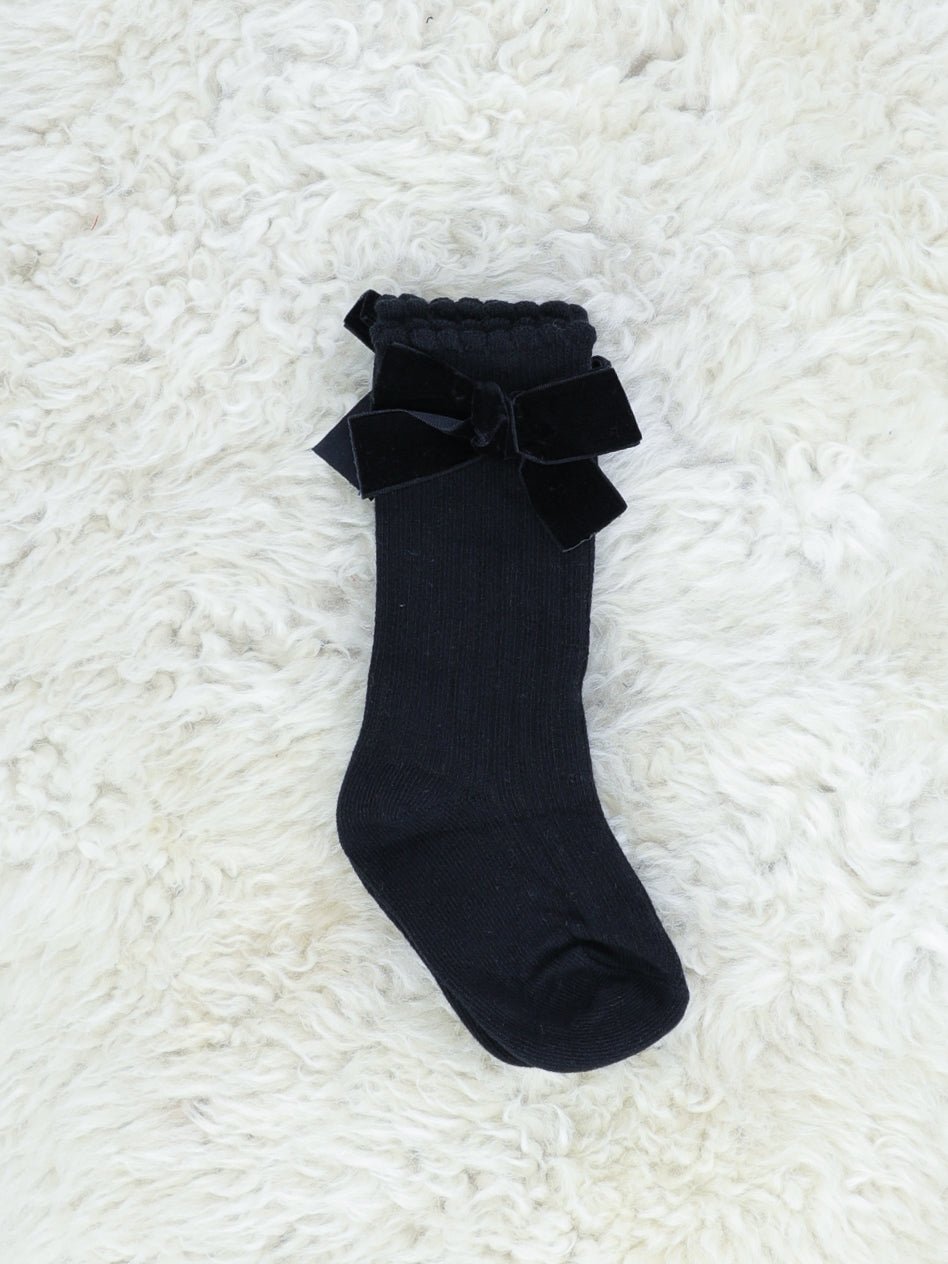 Velvet Bow Socks - 6 Colors Available - Marie Nicole Clothing