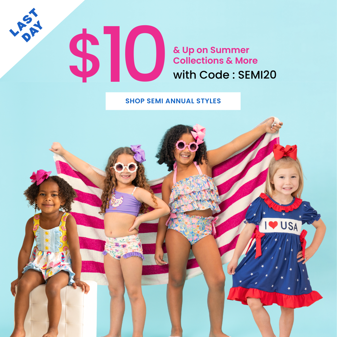 last day for semi annual sale. $10 and up on summer collections and more! use code SEMI20