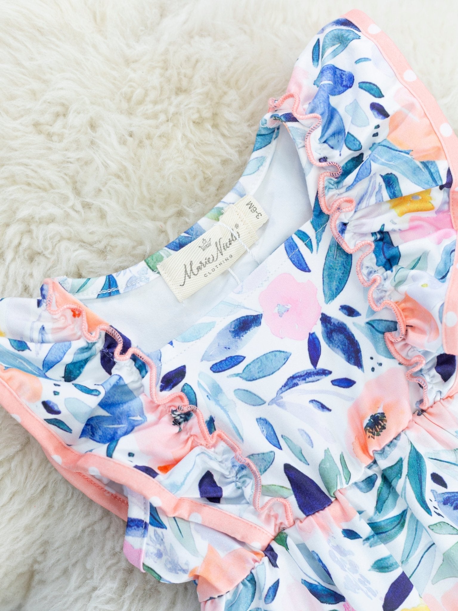Blushing Susie Ruffle Romper - Marie Nicole Clothing