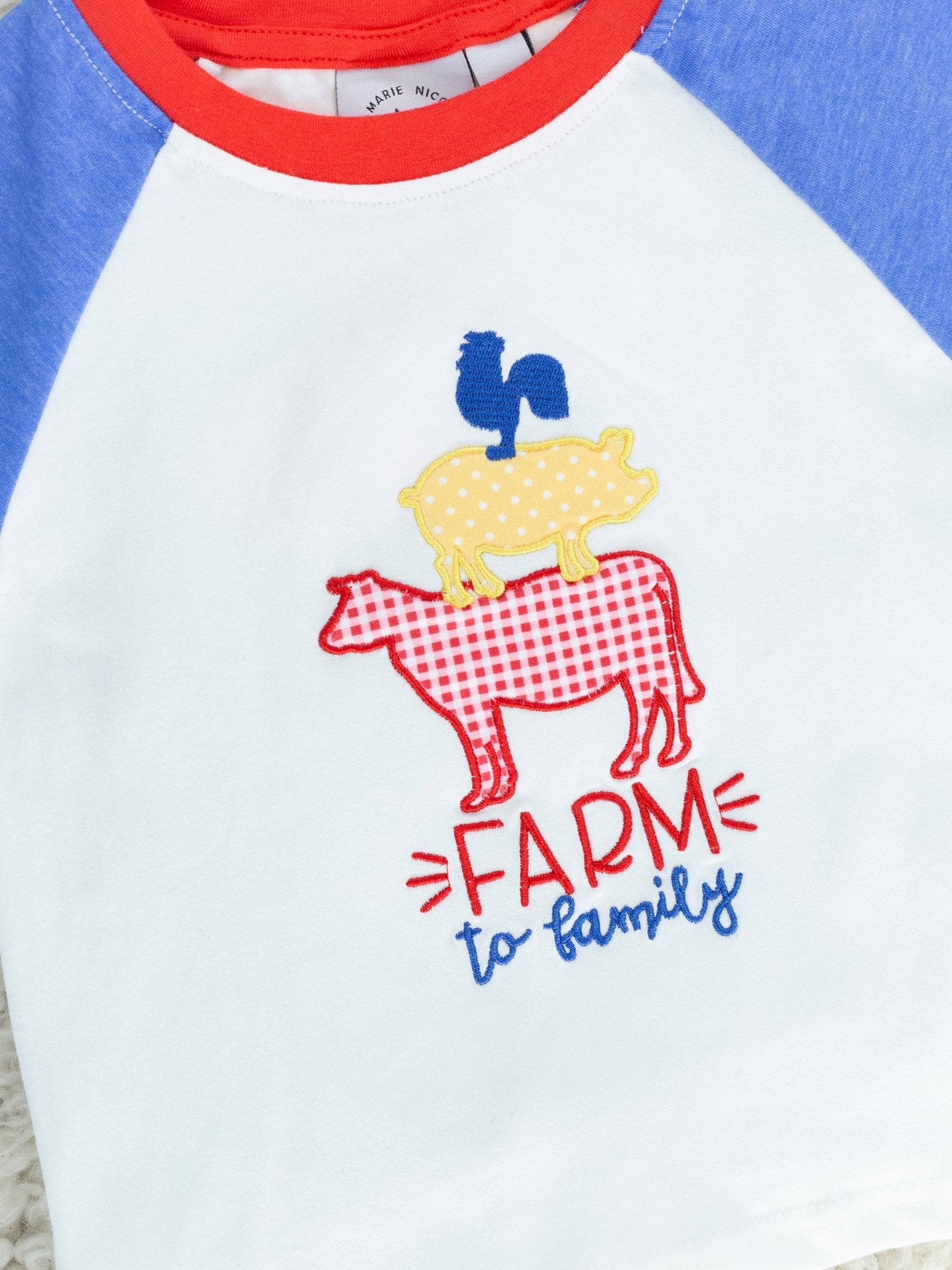 "Farm To Family" Raglan Shirt - Marie Nicole Clothing