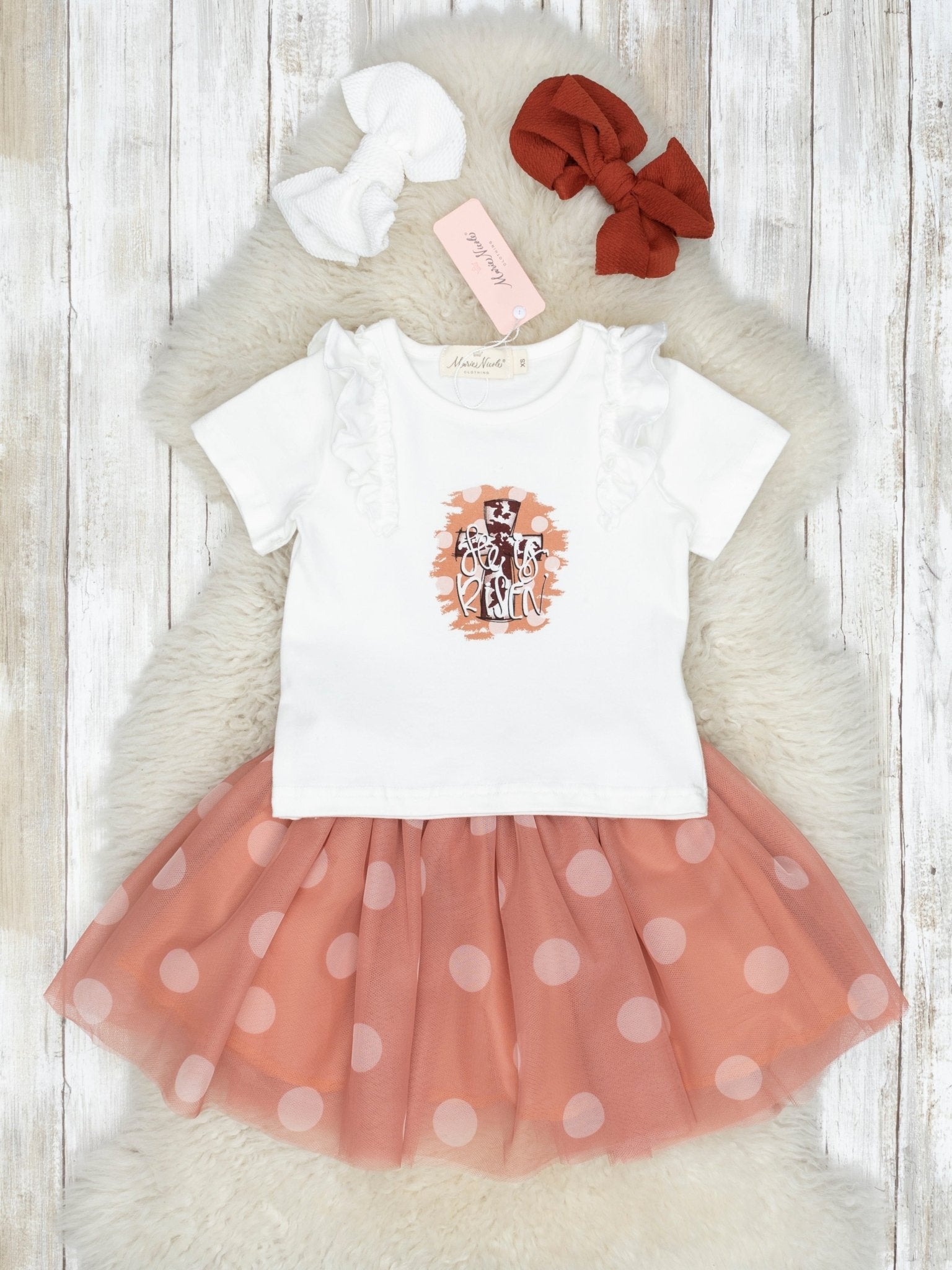 "He Is Risen" Tulle Skirt Outfit - Marie Nicole Clothing