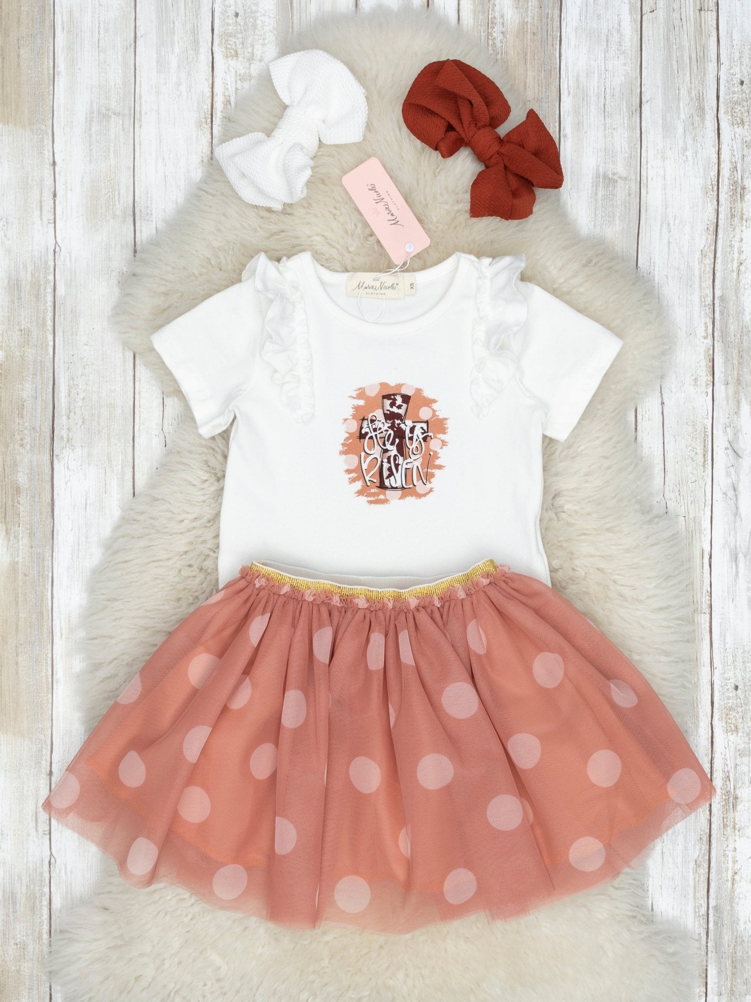 "He Is Risen" Tulle Skirt Outfit - Marie Nicole Clothing