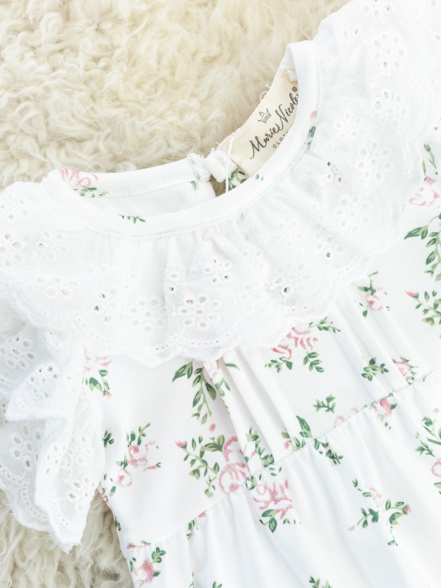Vintage Pink Floral Bubble Romper - Marie Nicole Clothing
