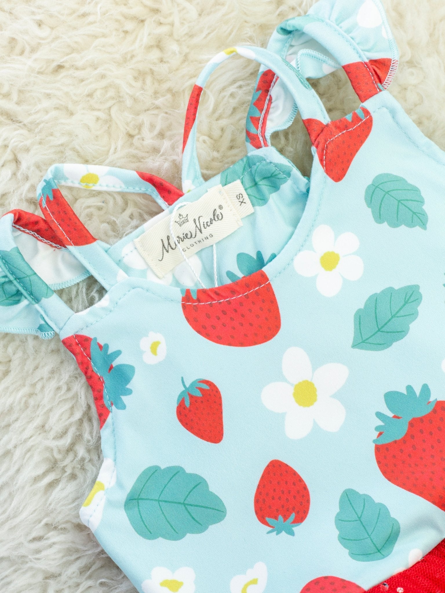 Strawberry Tulle Tank Dress - Marie Nicole Clothing