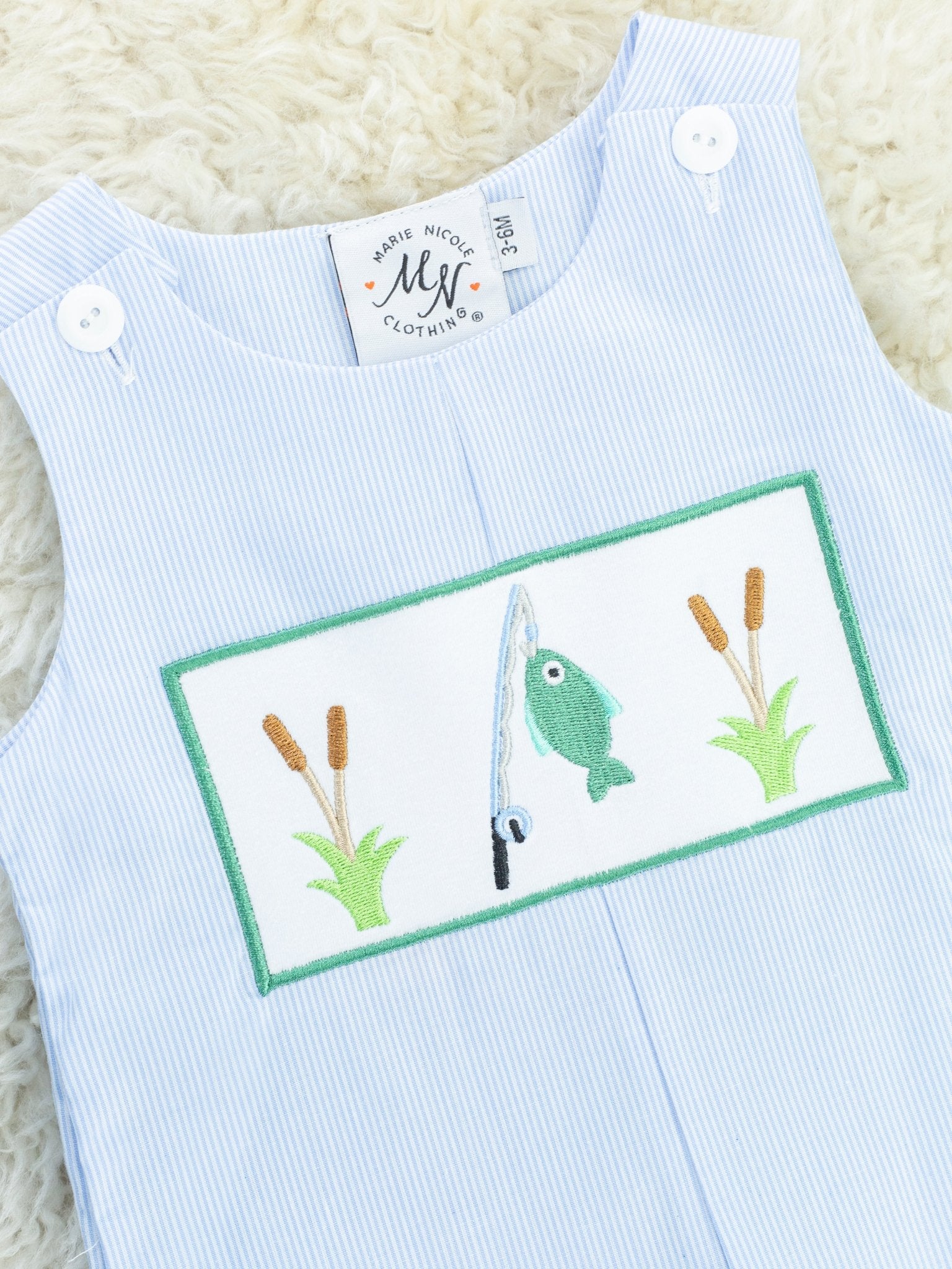 Smocked Fishing Johnny - Marie Nicole Clothing
