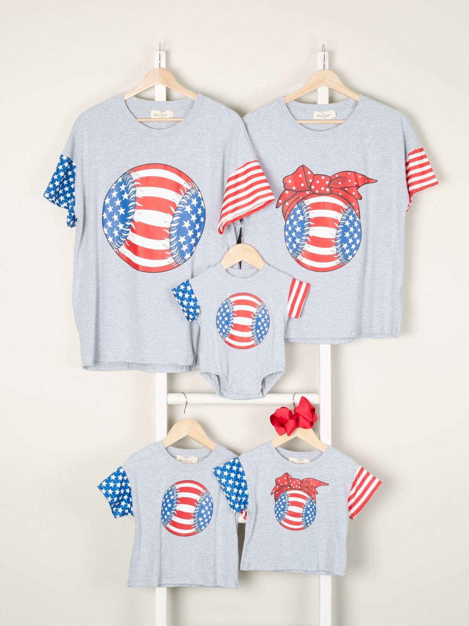 Family Stars & Stripes Baseball Set - Marie Nicole Clothing