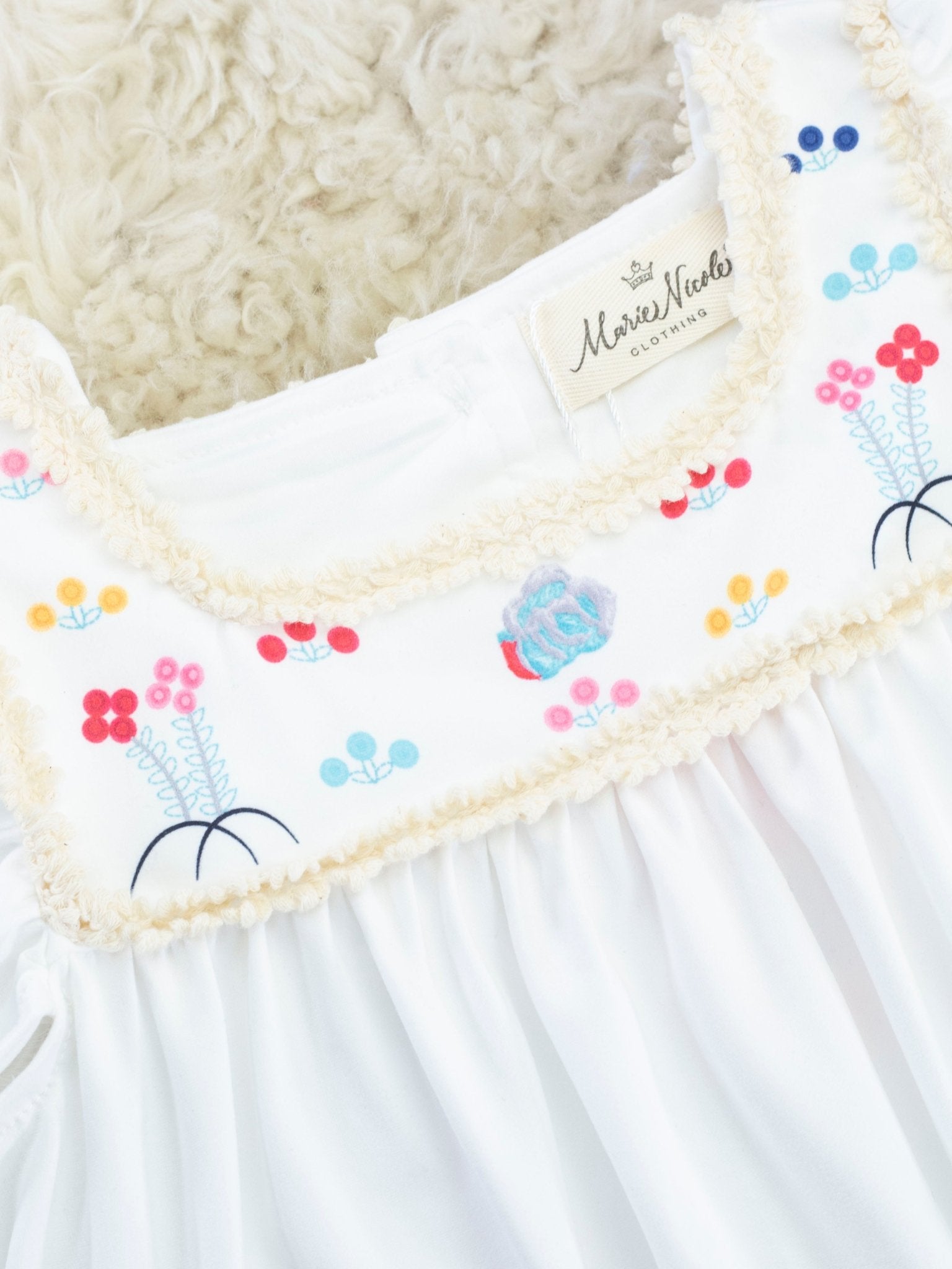 Begonia Crochet Ruffle Pocket Dress - Marie Nicole Clothing