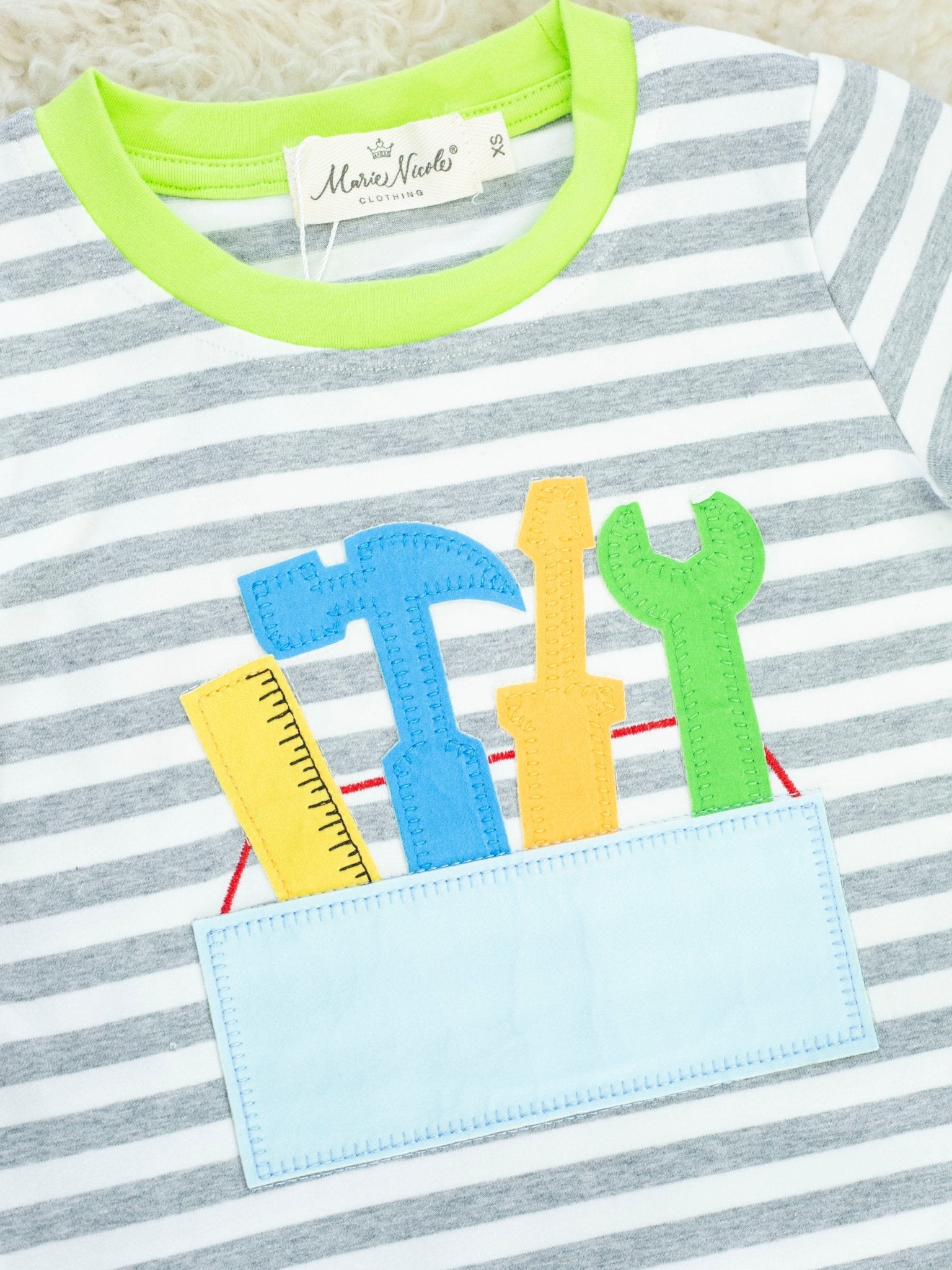 Striped Tool Box Shirt - Marie Nicole Clothing