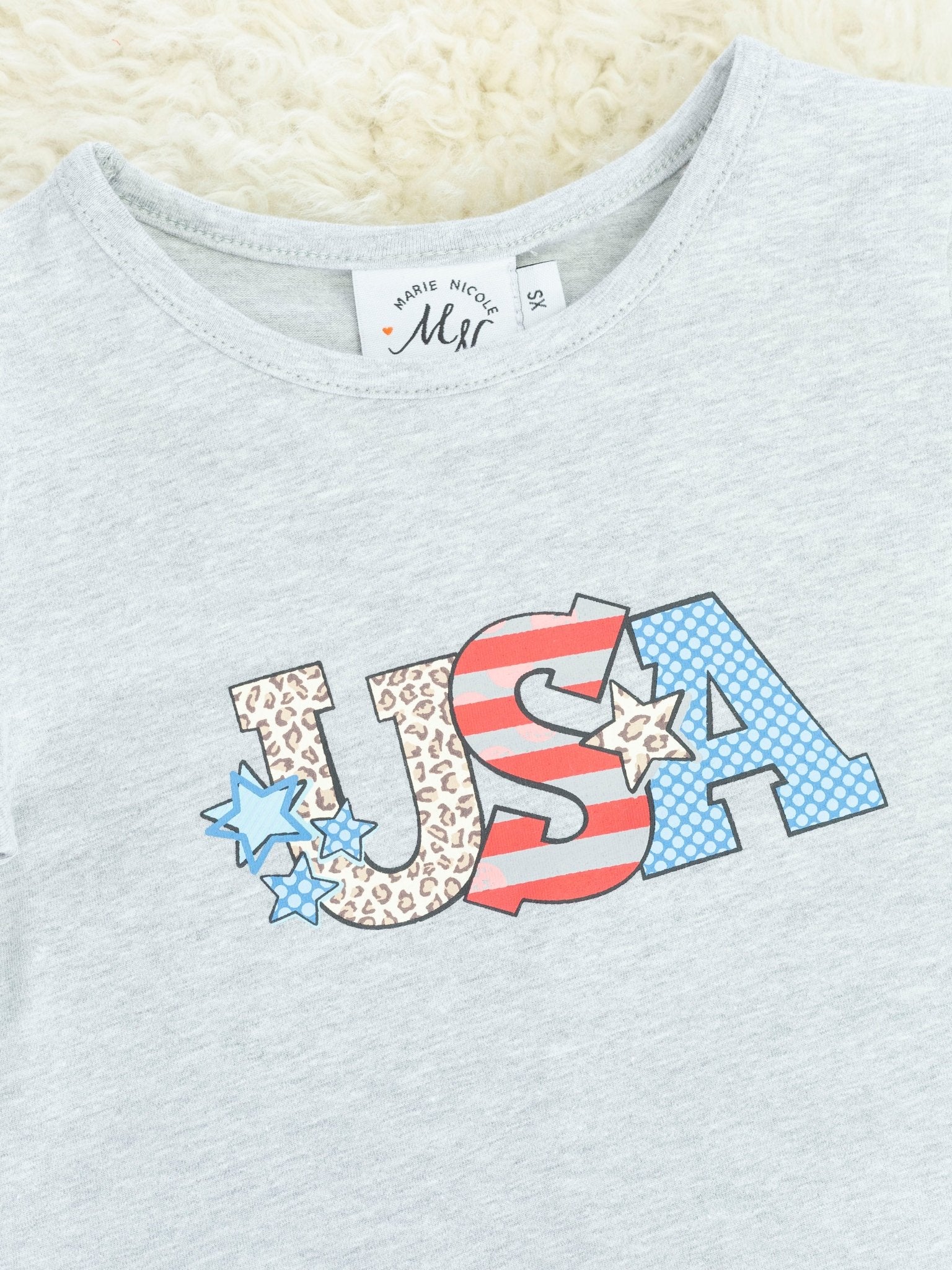Leopard USA Shirt - Marie Nicole Clothing