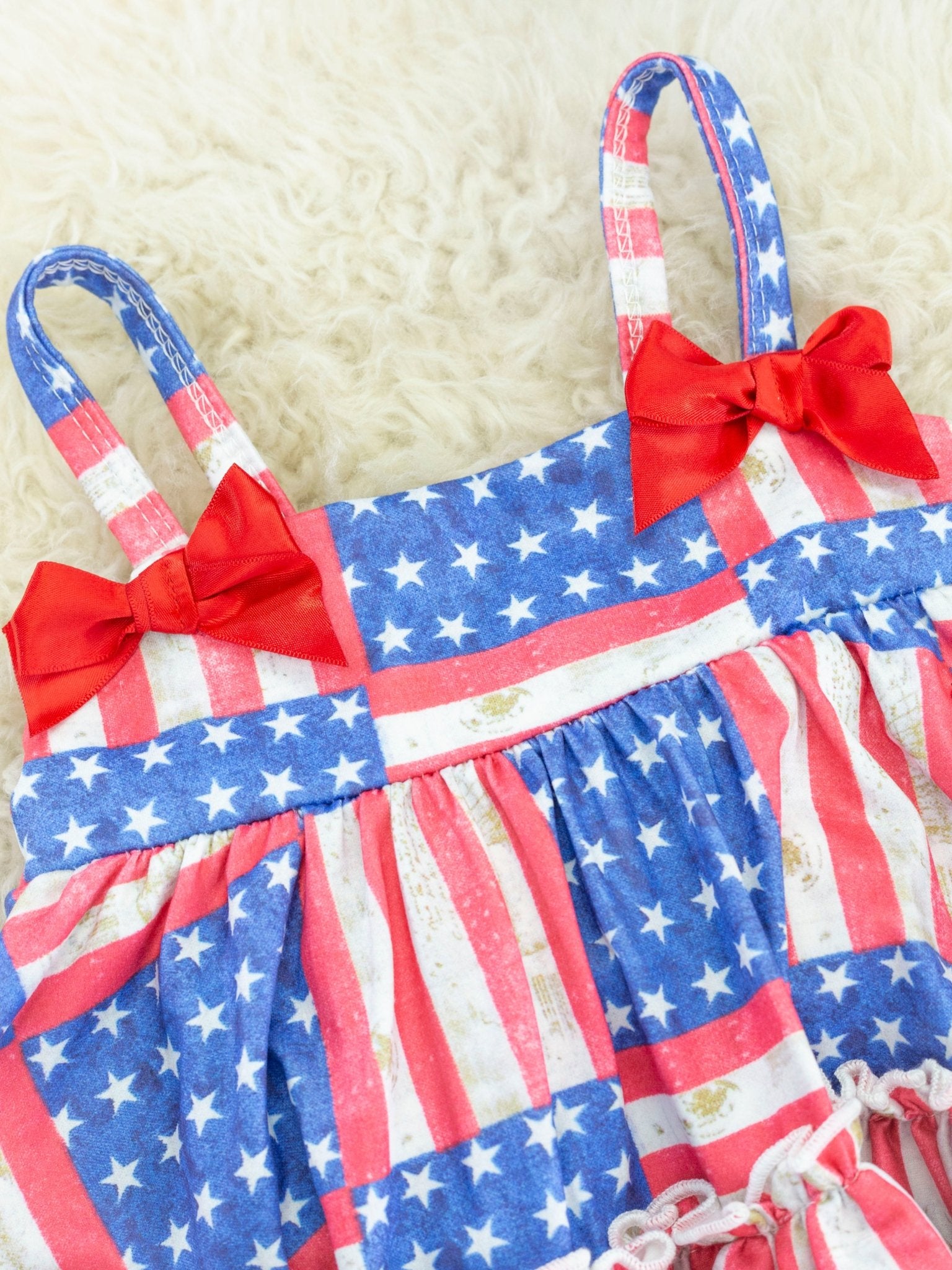 American Flag Swing Top & Ruffle Bloomers Outfit - Marie Nicole Clothing