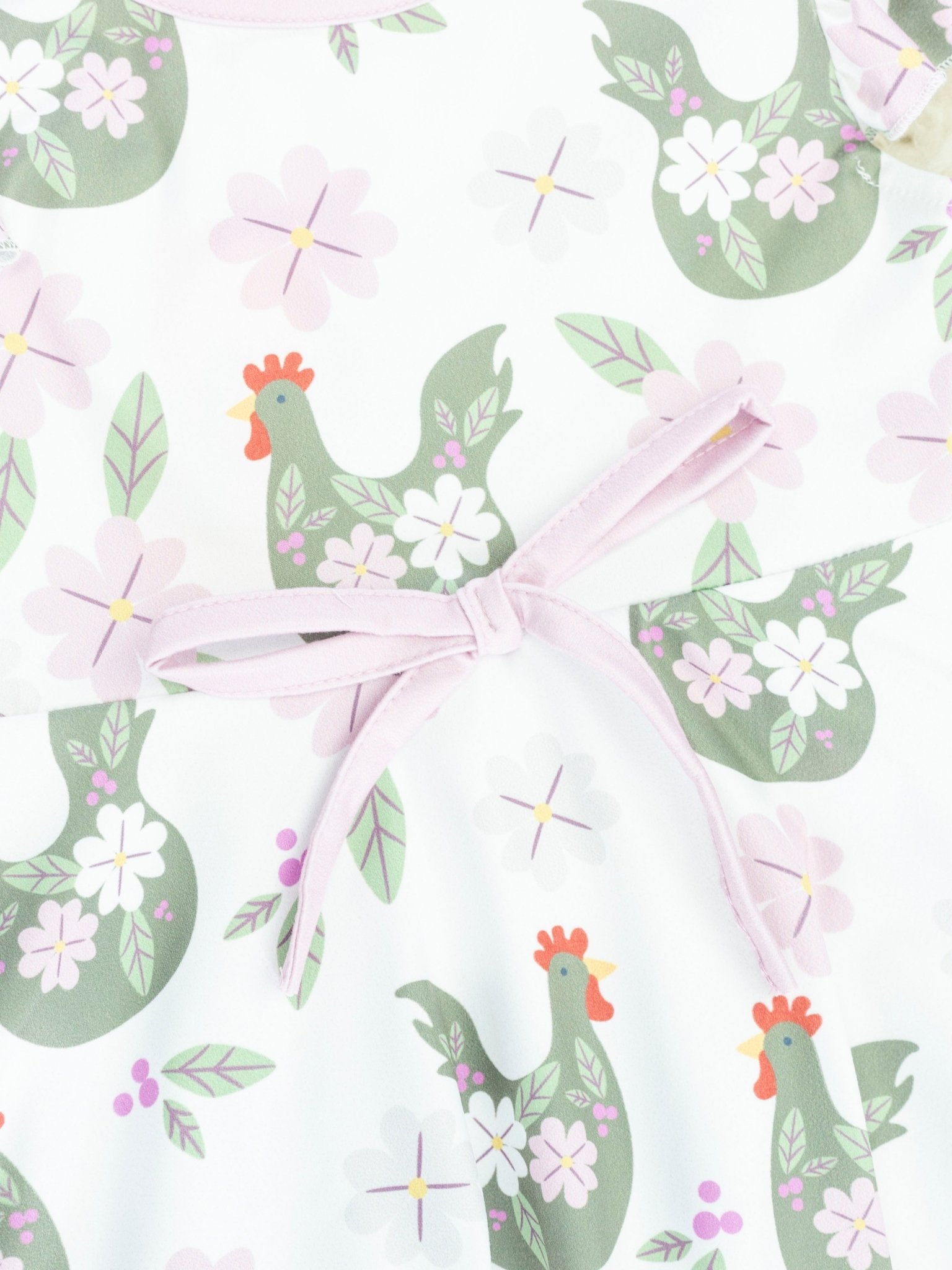Olive Chicken Floral Flutter Sleeve Dress - Marie Nicole Clothing