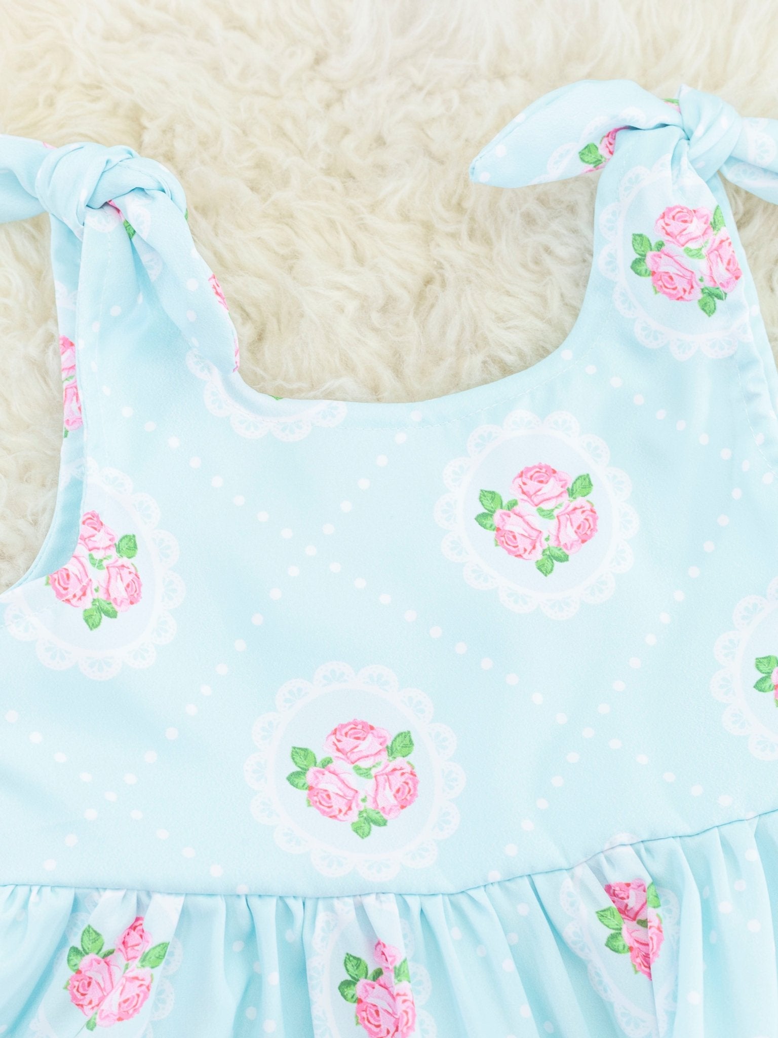 Pink Floral Tie Tank Dress - Marie Nicole Clothing
