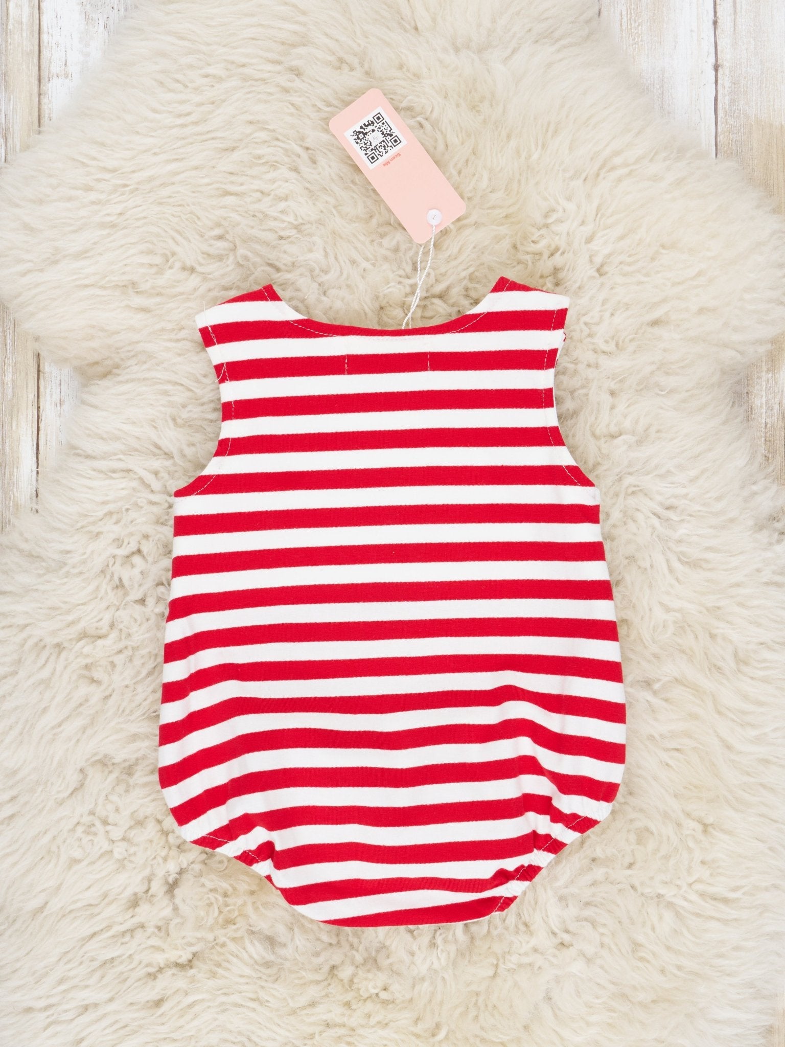 Striped Smocked Firework Romper - Marie Nicole Clothing