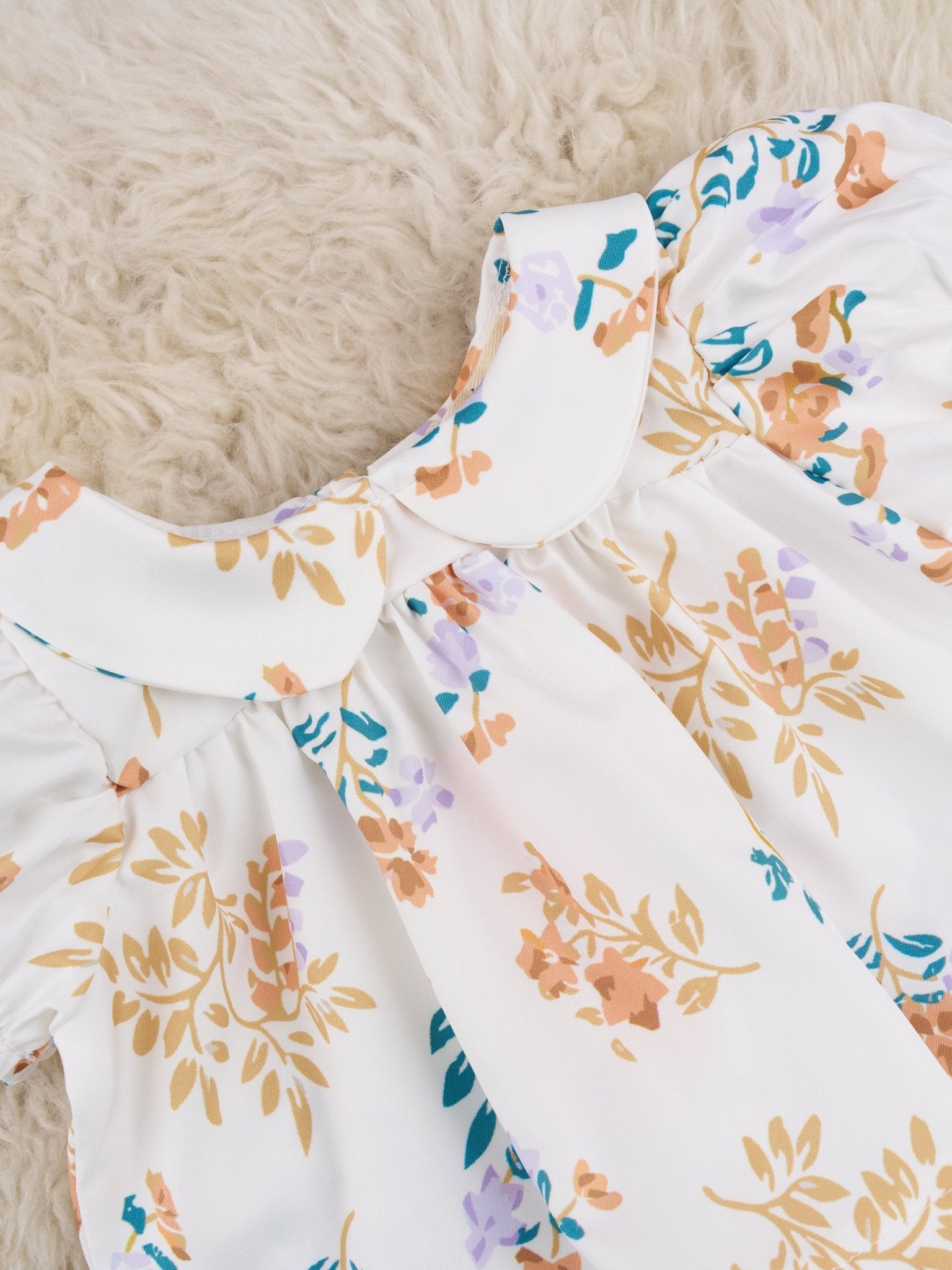 Mustard Floral Vintage Bloomers Outfit - Marie Nicole Clothing