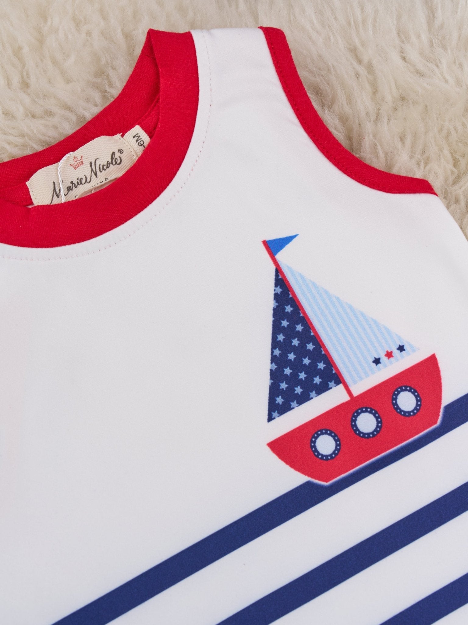 Striped Sailboat Johnny - Marie Nicole Clothing
